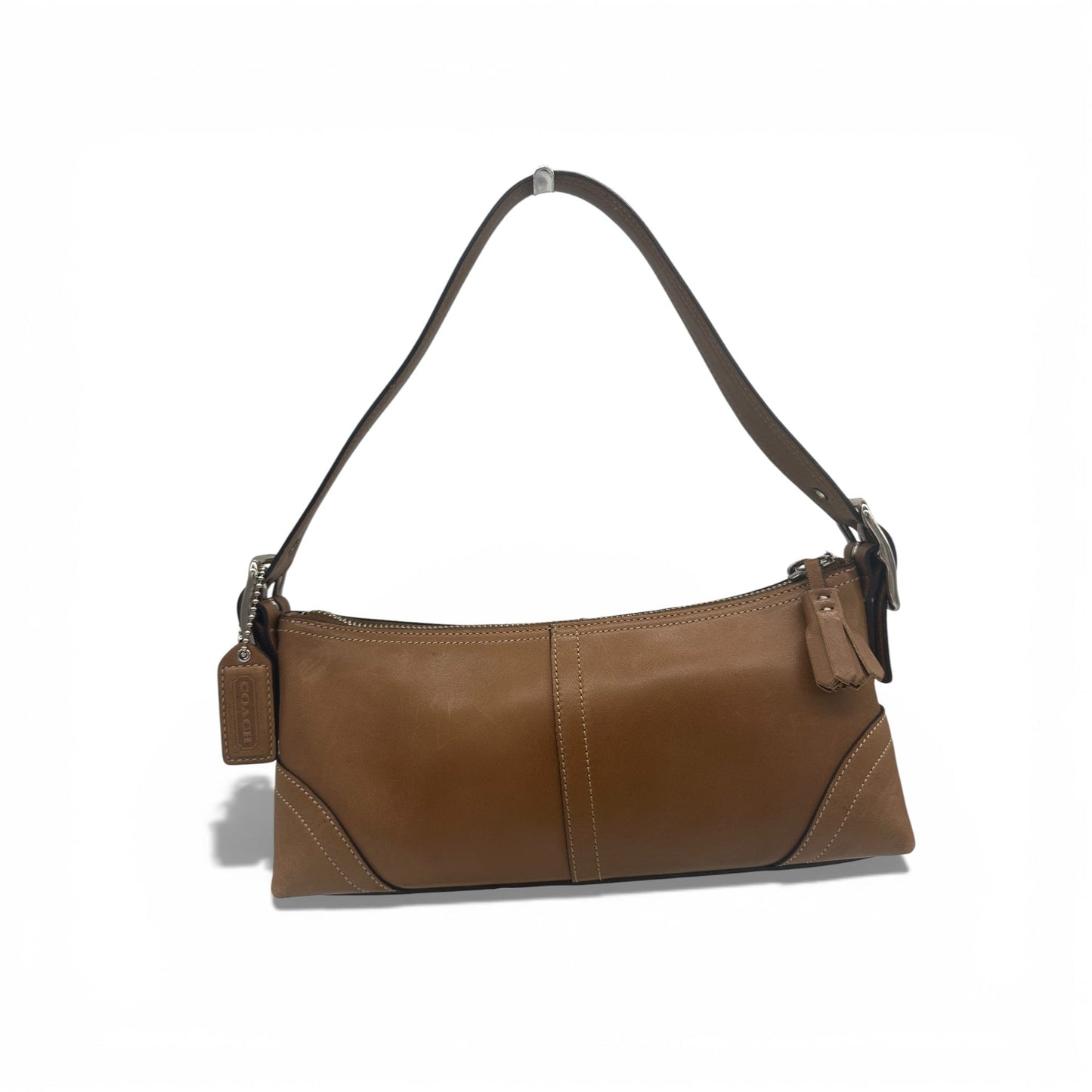 Vintage Coach 8A64 Tan Leather Baguette Shoulder Bag - Thanks it's Vintage