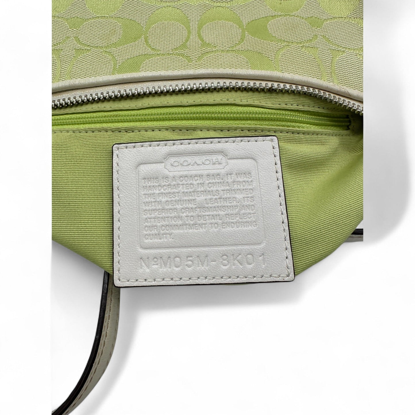 Vintage Coach 8K01 Green East West Baguette Shoulder Bag - Thanks it's Vintage