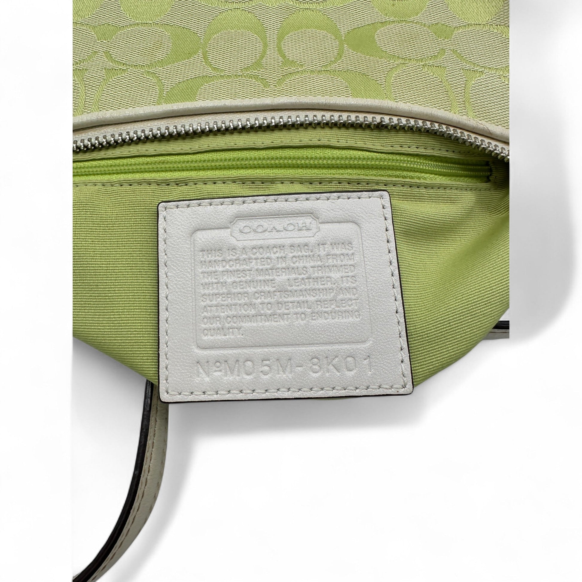 Vintage Coach 8K01 Green East West Baguette Shoulder Bag - Thanks it's Vintage