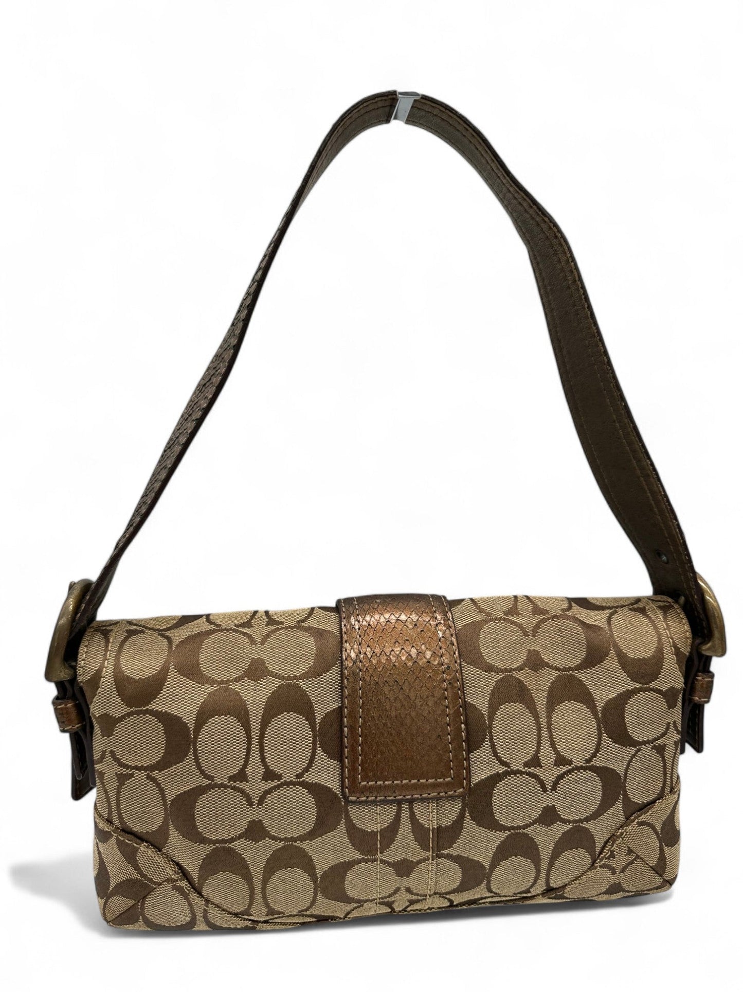Vintage Coach 8K38 Soho Buckle Demi Shoulder Bag Y2K Python Trim - Thanks it's Vintage