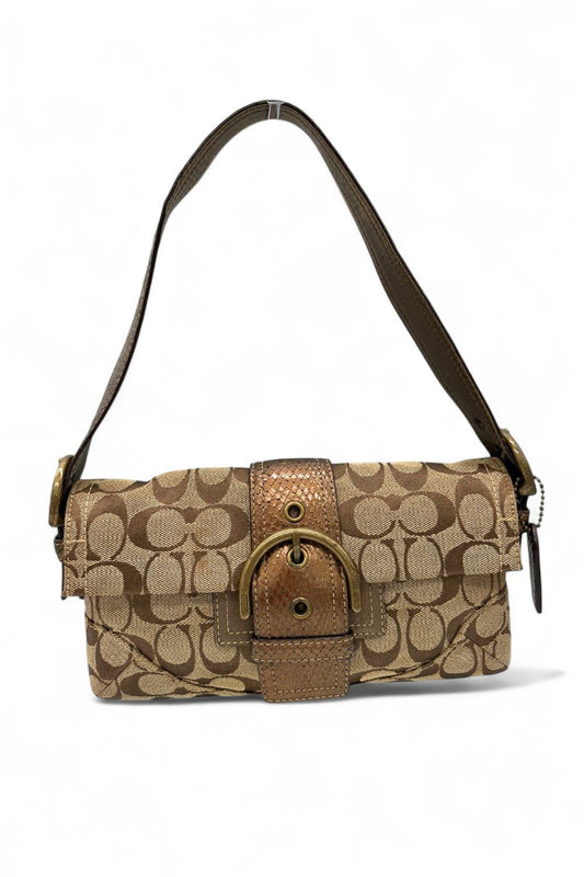 Vintage Coach 8K38 Soho Buckle Demi Shoulder Bag Y2K Python Trim - Thanks it's Vintage
