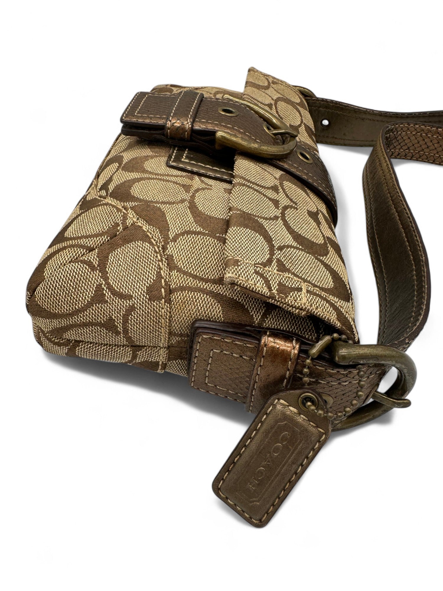 Vintage Coach 8K38 Soho Buckle Demi Shoulder Bag Y2K Python Trim - Thanks it's Vintage