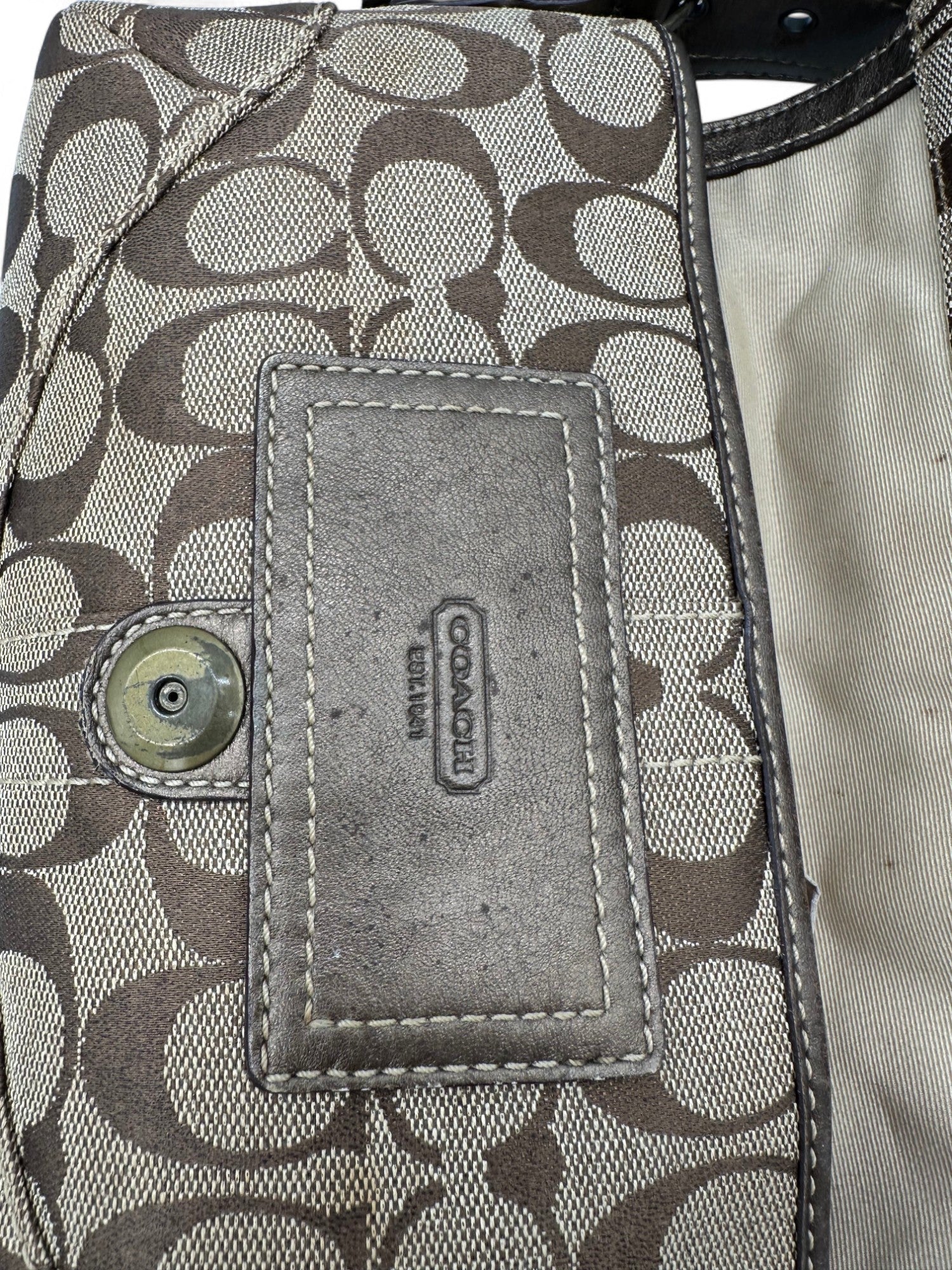 Vintage Coach 8K38 Soho Buckle Demi Shoulder Bag Y2K Python Trim - Thanks it's Vintage