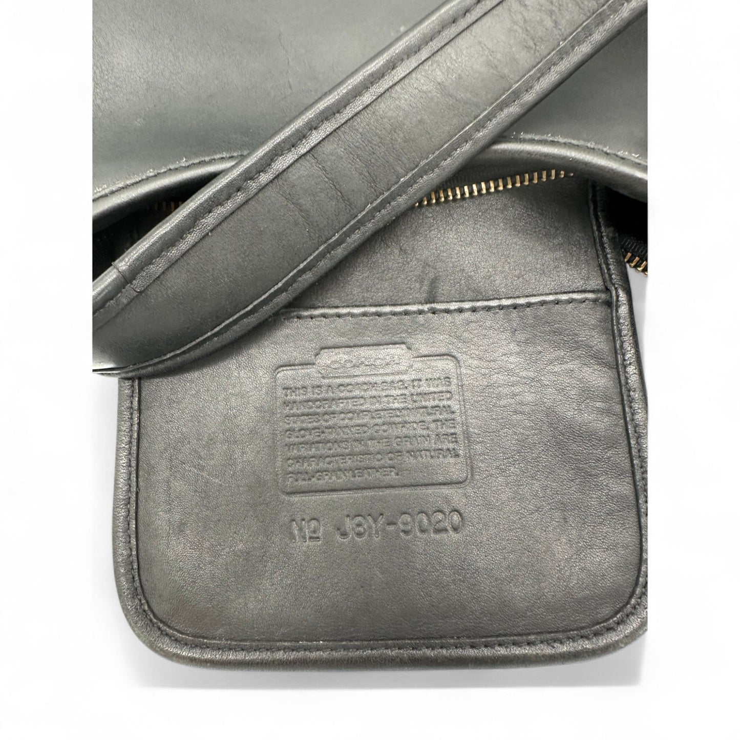 Vintage Coach 9020 Made in the US Black Leather Ergo Shoulder Bag from the 90s - Thanks it's Vintage