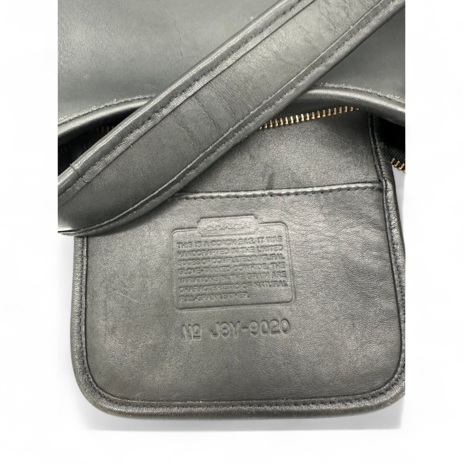 Vintage Coach 9020 Made in the US Black Leather Ergo Shoulder Bag from the 90s - Thanks it's Vintage