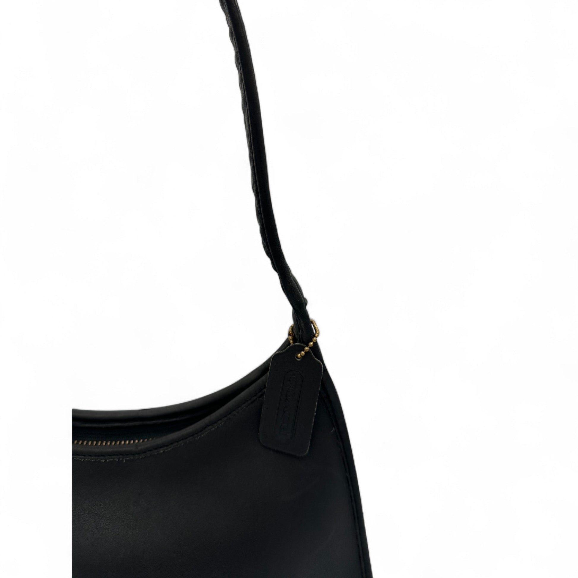 Vintage Coach 9020 Made in the US Black Leather Ergo Shoulder Bag from the 90s - Thanks it's Vintage