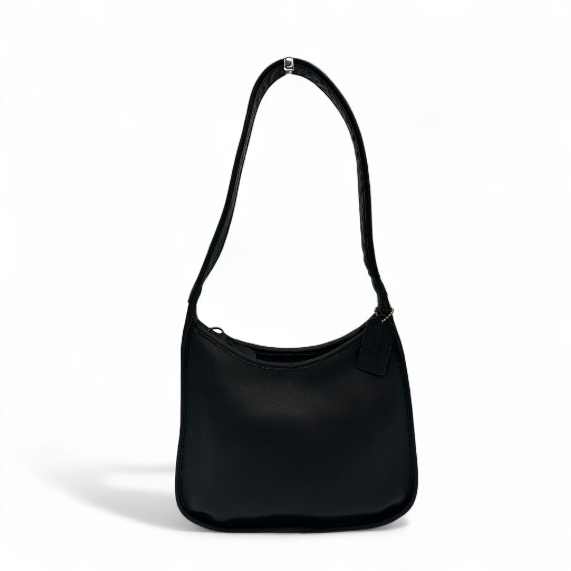 Vintage Coach 9020 Made in the US Black Leather Ergo Shoulder Bag from the 90s - Thanks it's Vintage