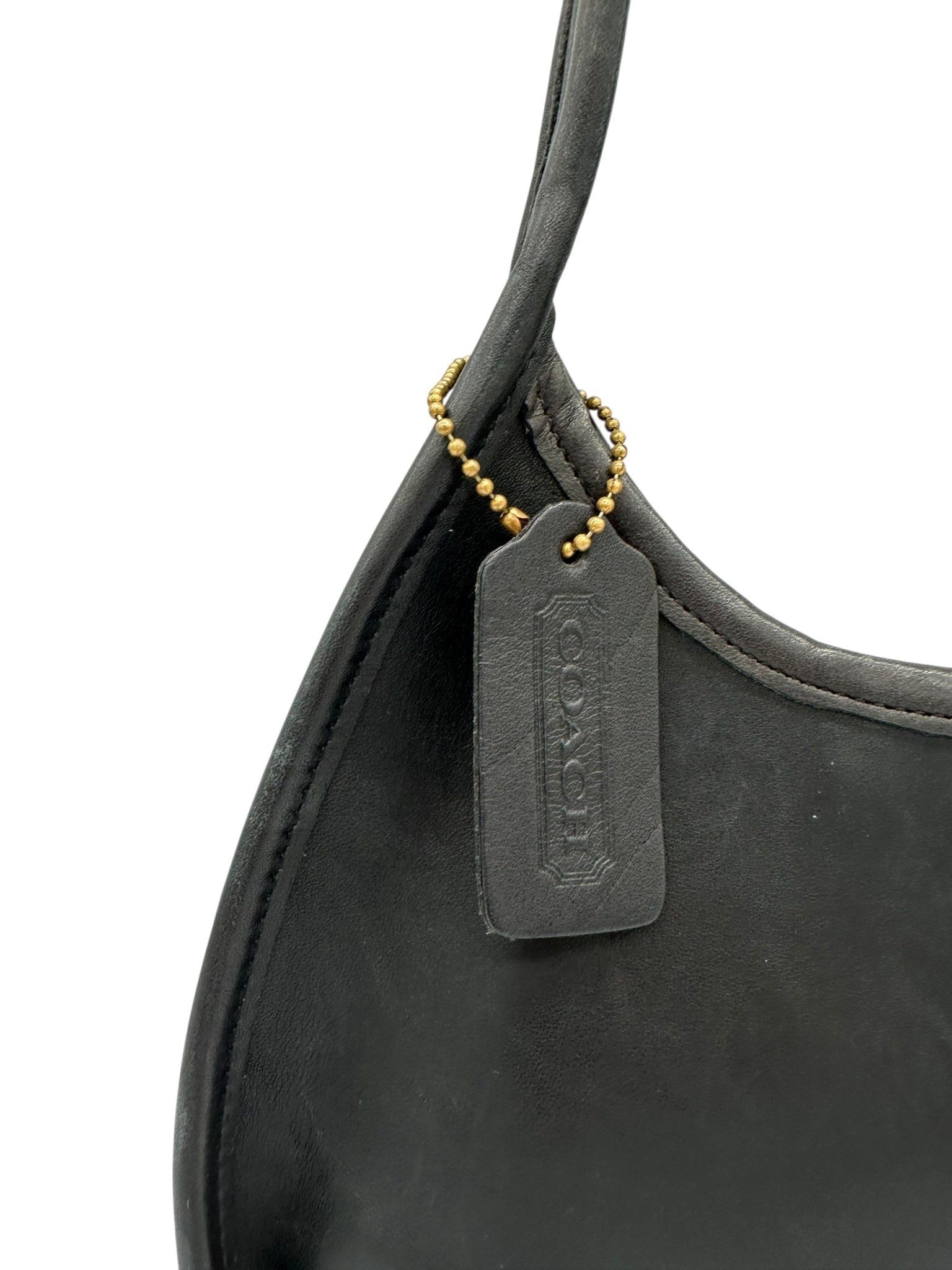 Vintage Coach 9027 Black Leather Ergo Shoulder Bag - Thanks it's Vintage