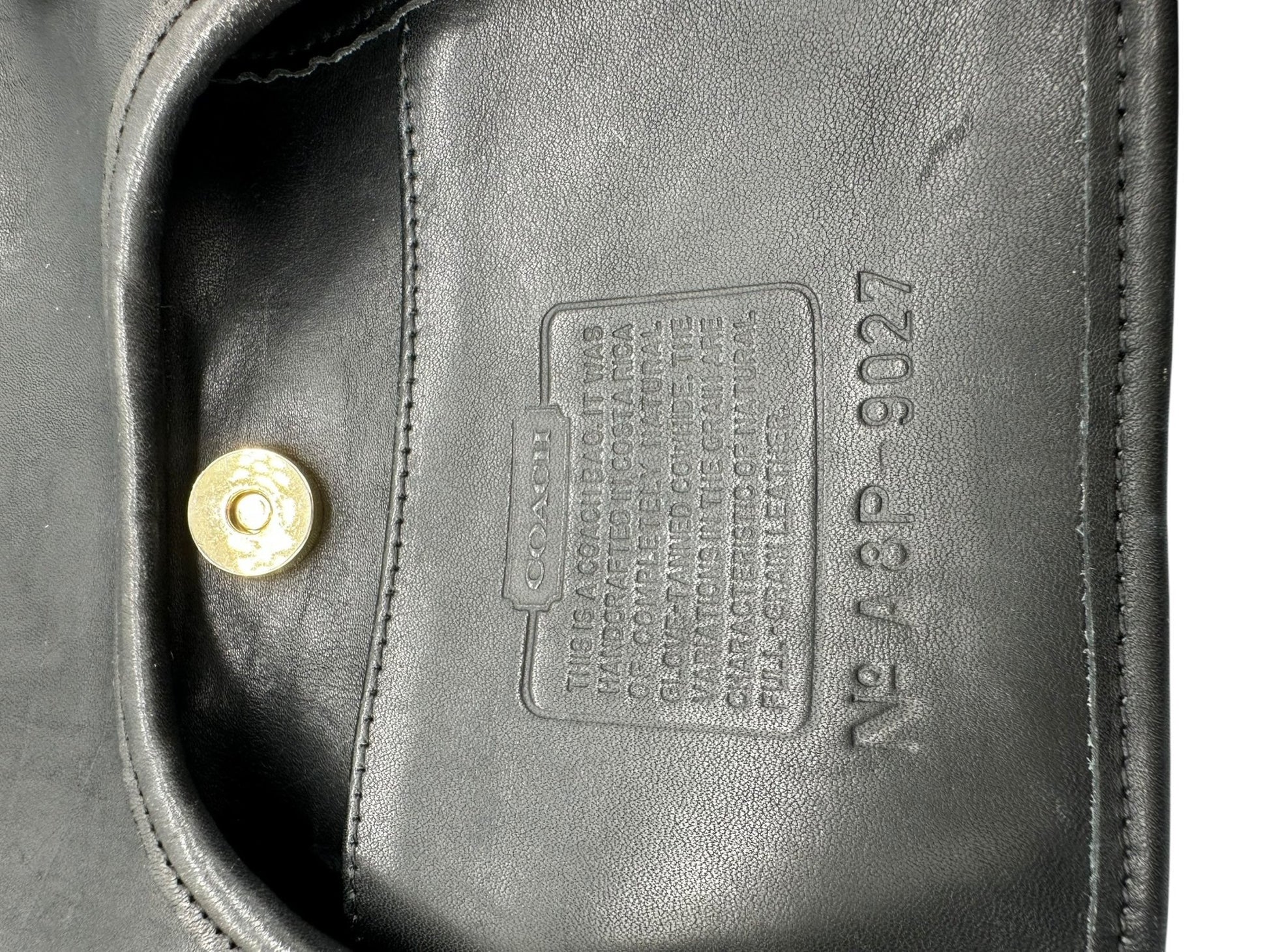 Vintage Coach 9027 Black Leather Ergo Shoulder Bag - Thanks it's Vintage