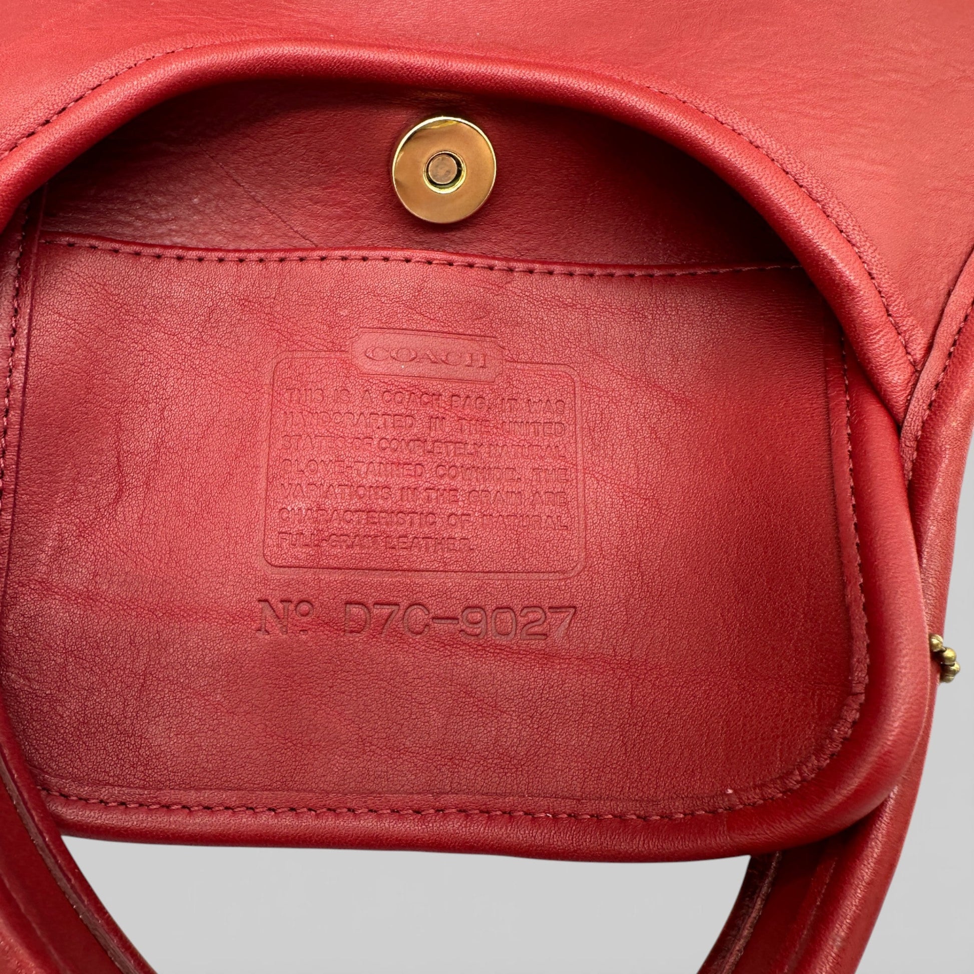 Vintage Coach 9027 Red Leather Ergo Shoulder Bag - Thanks it's Vintage