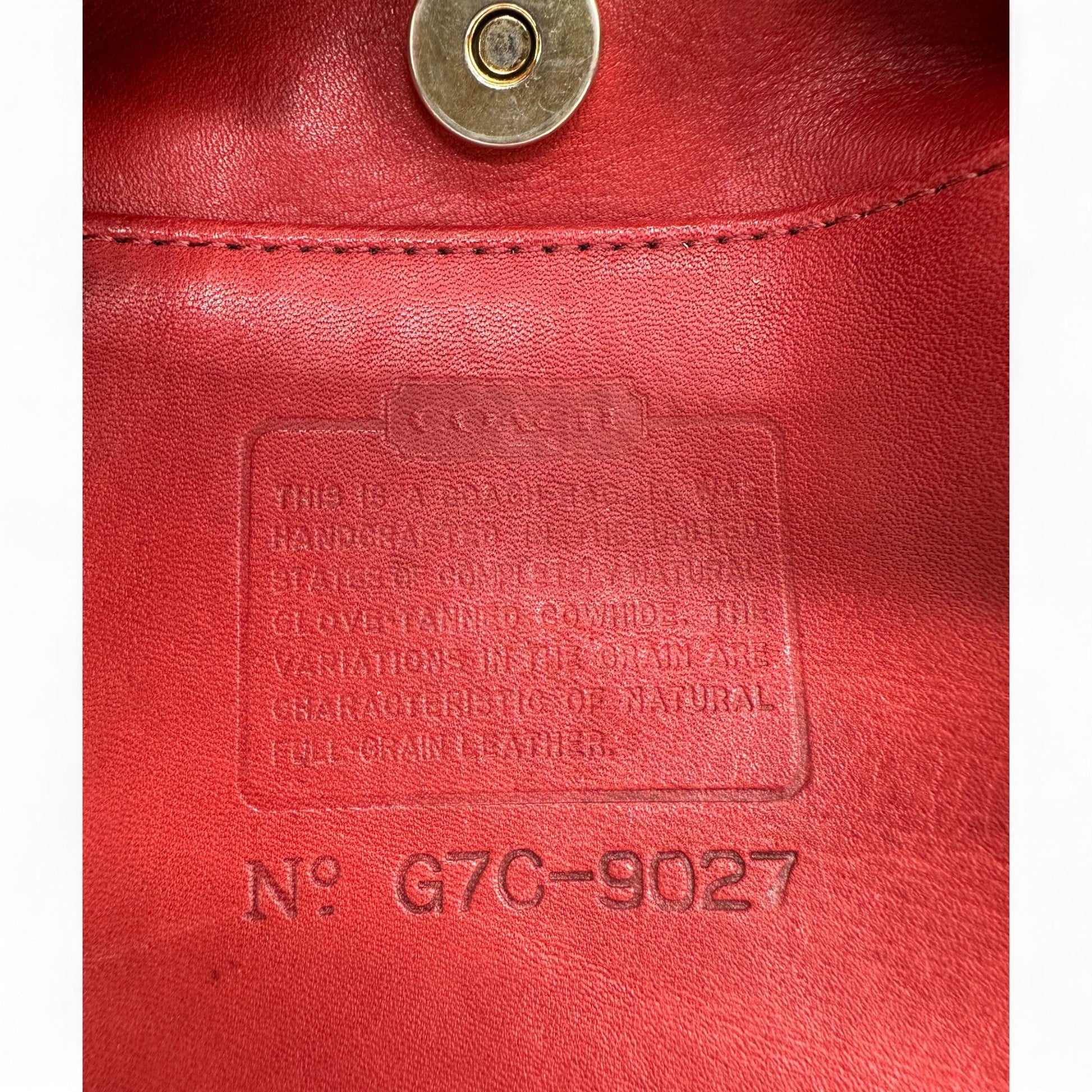 Vintage Coach 9027 Red Leather Ergo Shoulder Bag - Thanks it's Vintage