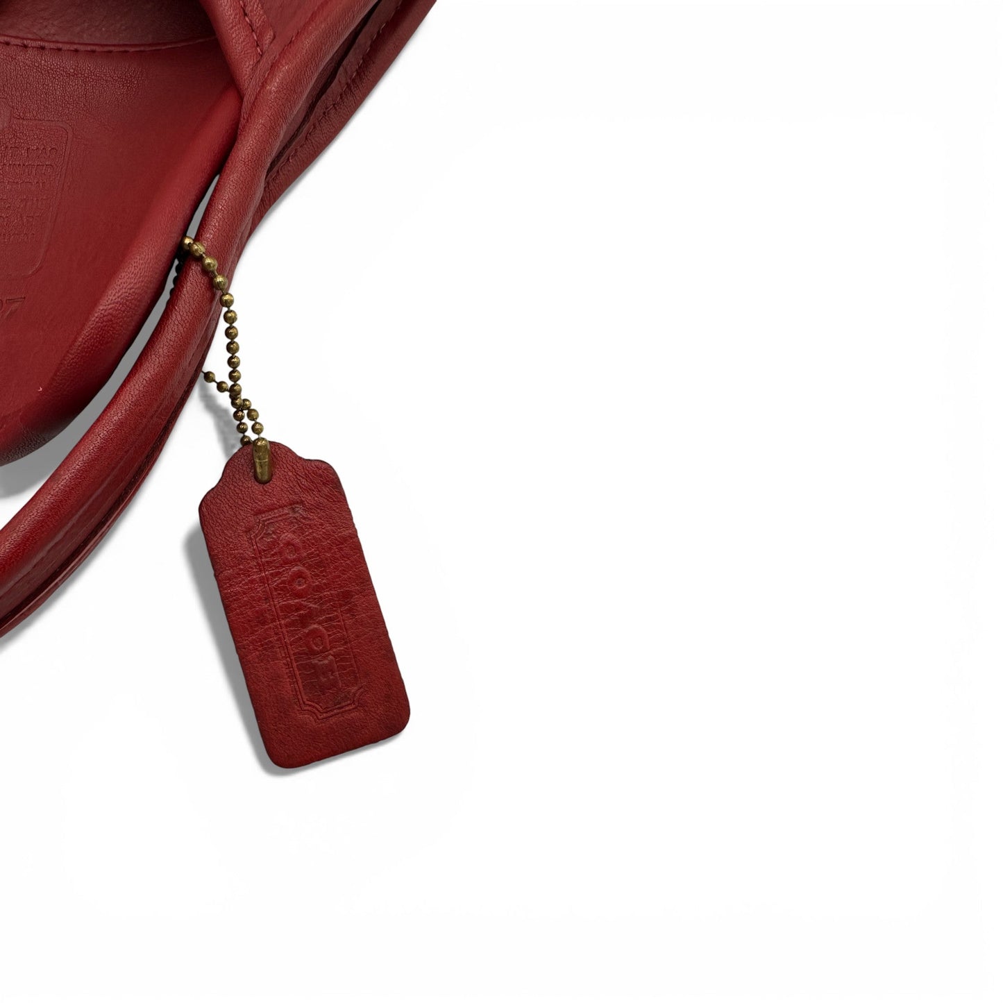 Vintage Coach 9027 Red Leather Ergo Shoulder Bag - Thanks it's Vintage