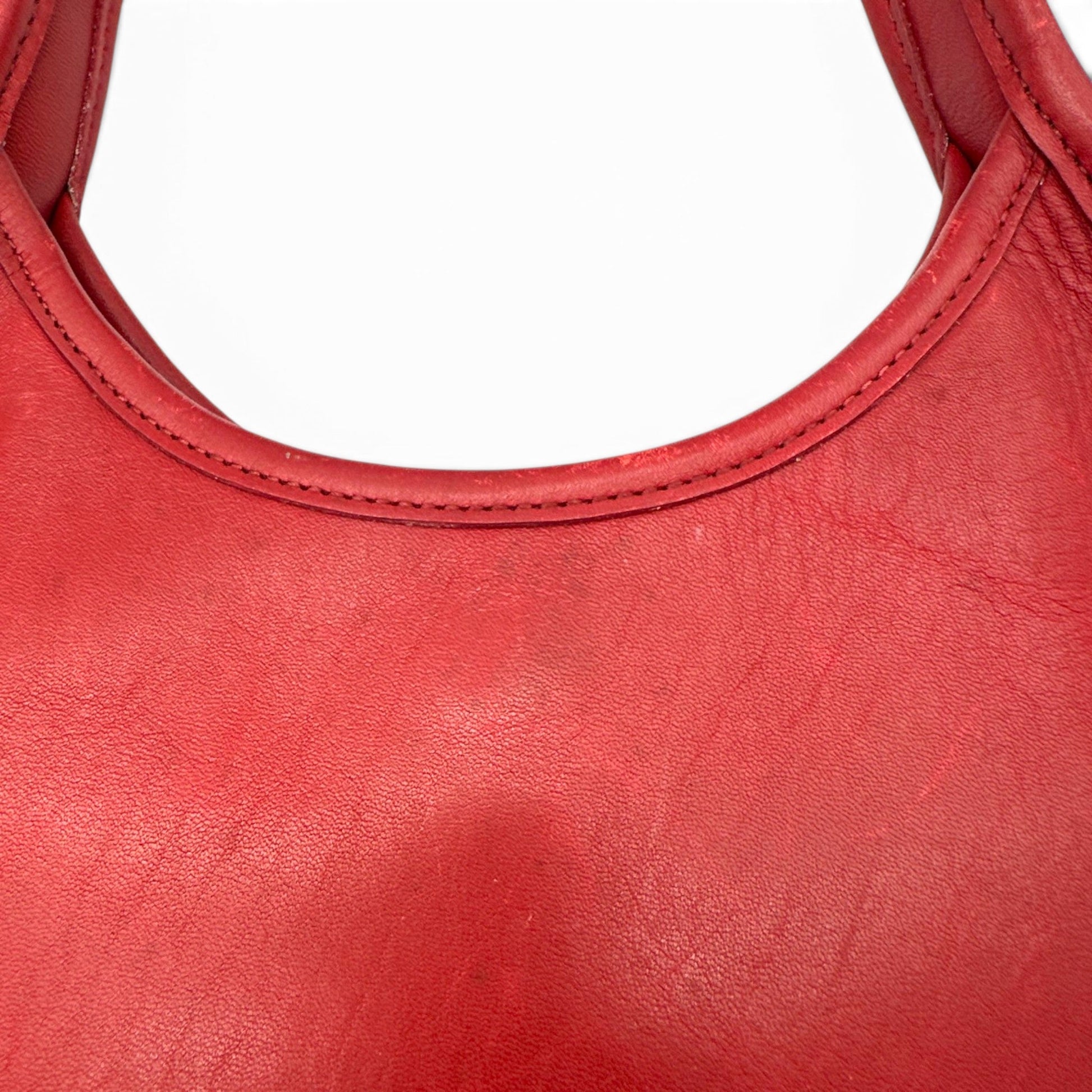 Vintage Coach 9027 Red Leather Ergo Shoulder Bag - Thanks it's Vintage