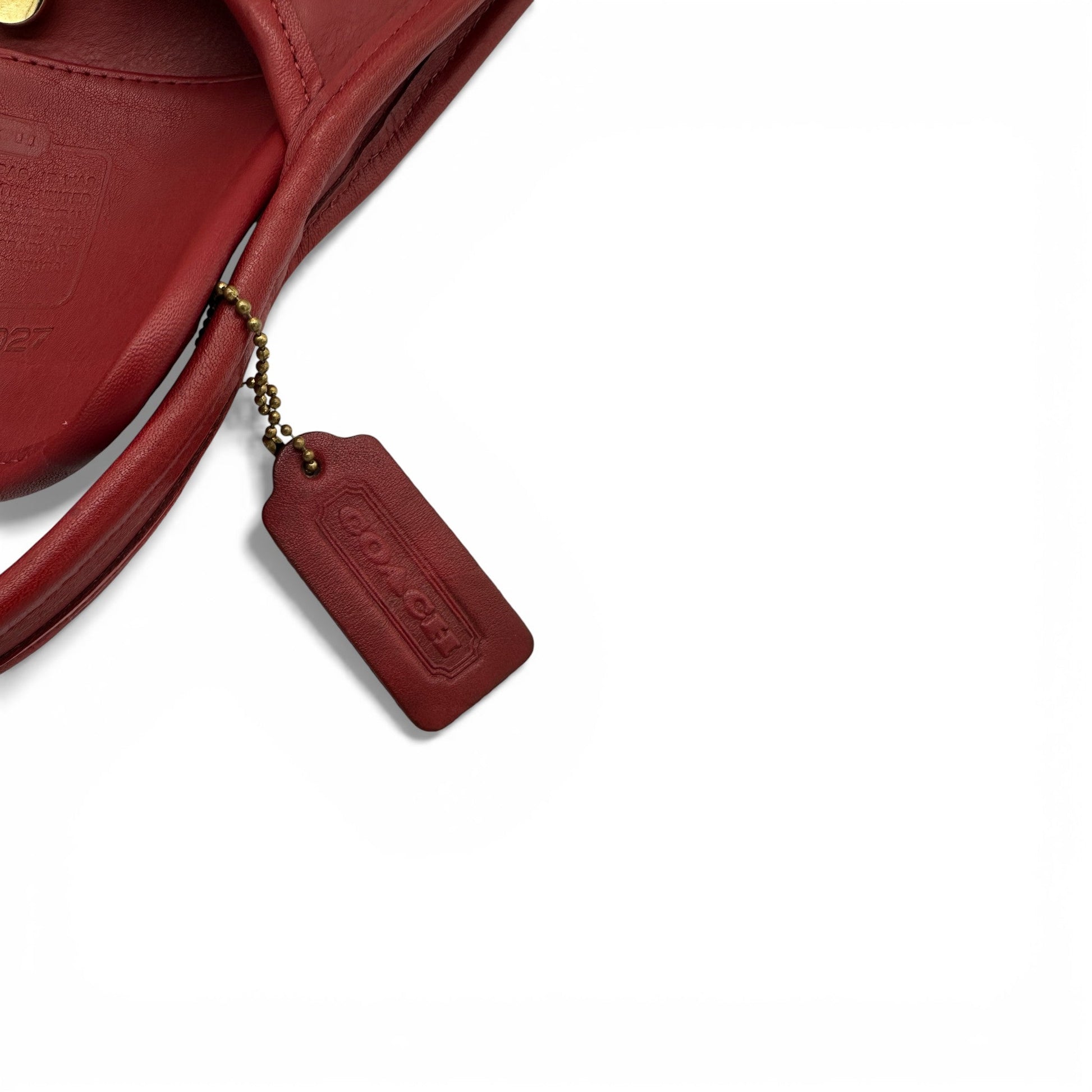 Vintage Coach 9027 Red Leather Ergo Shoulder Bag - Thanks it's Vintage