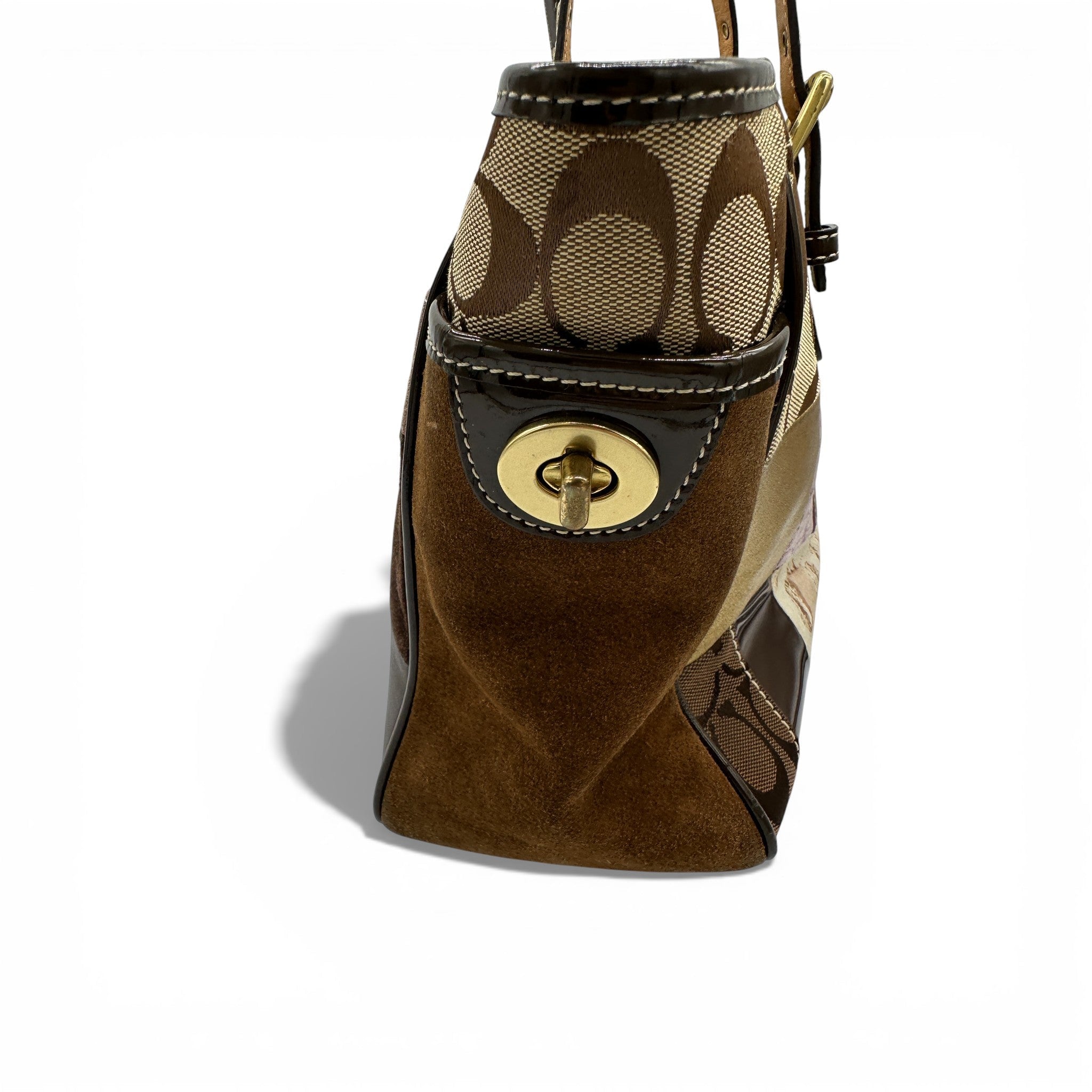 バッグ Coach 9499 Tote bag Patchwork Turnlock Vintage Coach 9499 Limited Edition Patchwork Tote Bag – Thanks