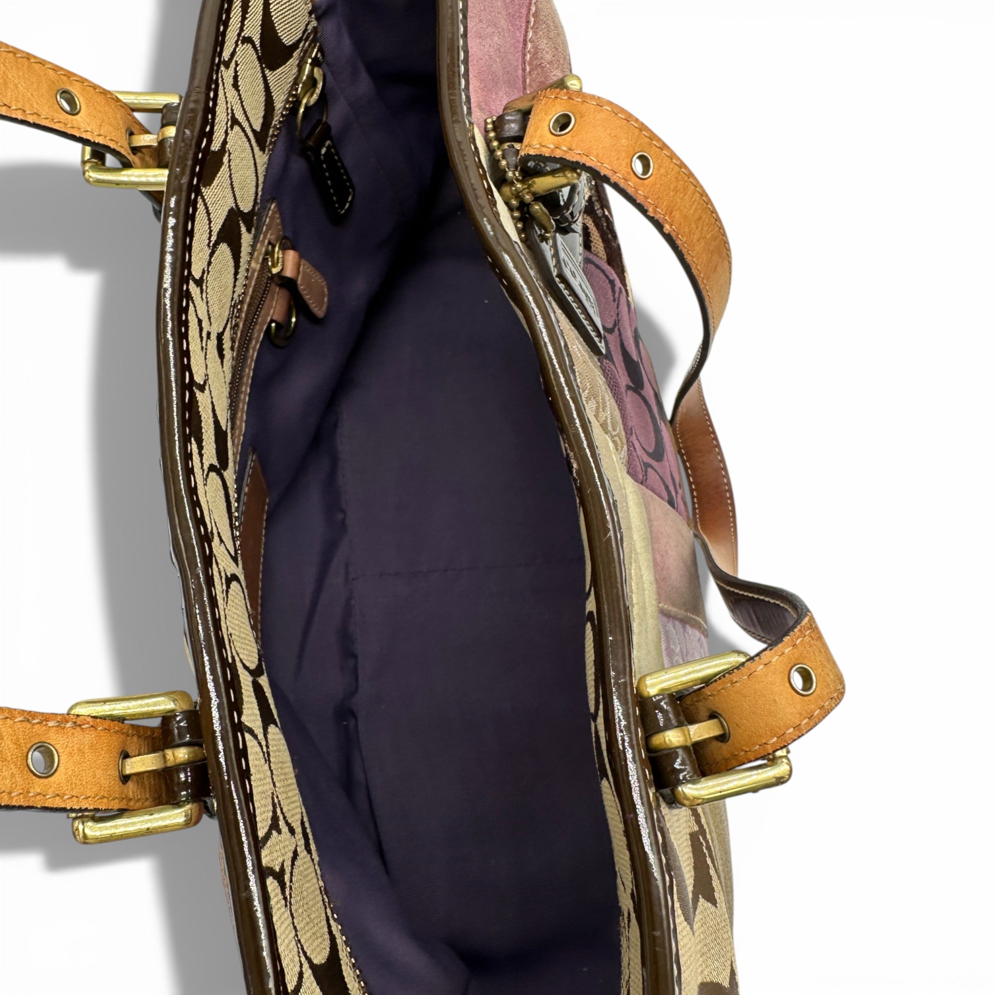 バッグ Coach 9499 Tote bag Patchwork Turnlock Vintage Coach 9499 Limited Edition Patchwork Tote Bag – Thanks