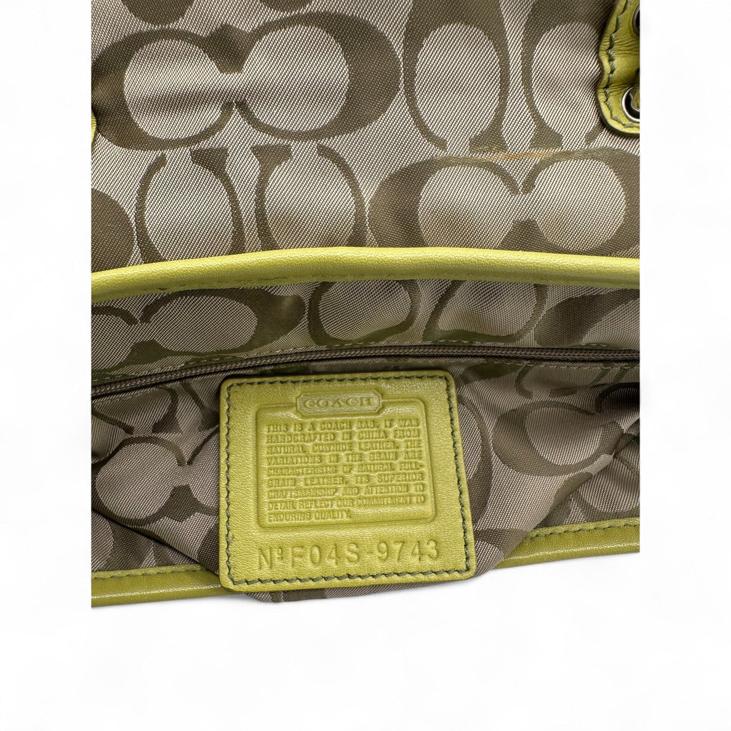 Vintage Coach 9743 Soho Green Shoulder Bag - Thanks it's Vintage