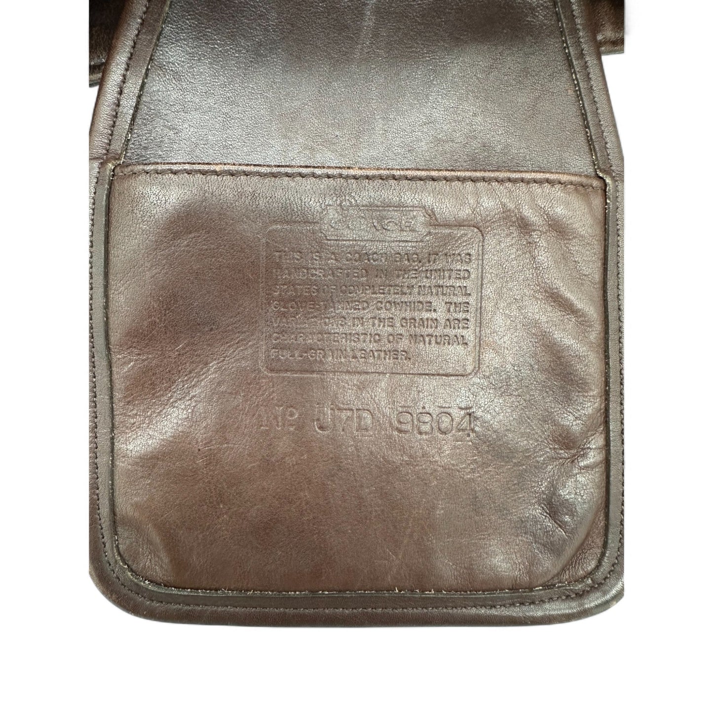 Vintage Coach 9804 Bucket Bag in brown leather with drawstring closure and gold coloured brass - Thanks it's Vintage