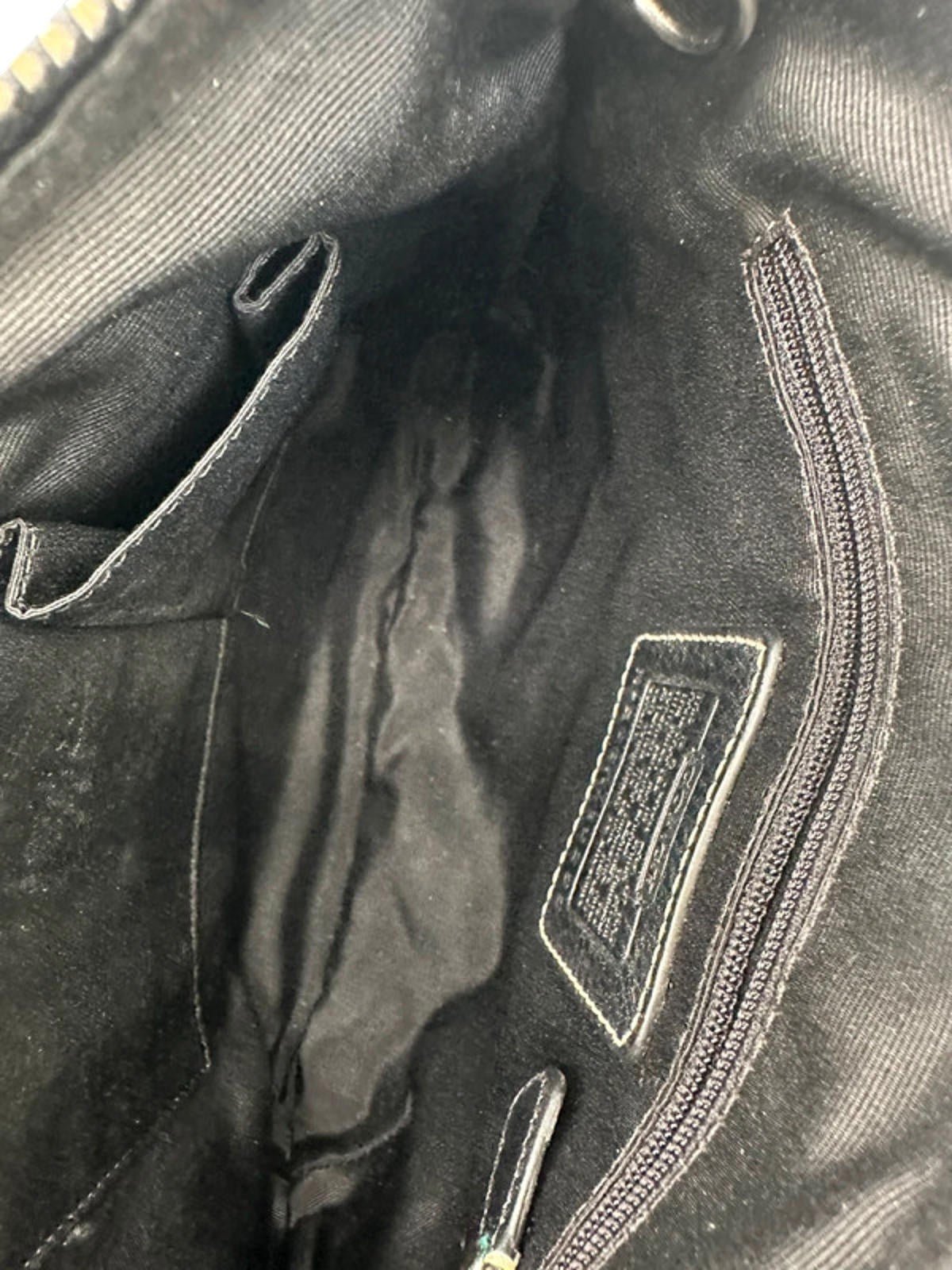 Vintage Coach Black and Grey Hamptons Clip Y2K Shoulder with Python Accent - Thanks it's Vintage