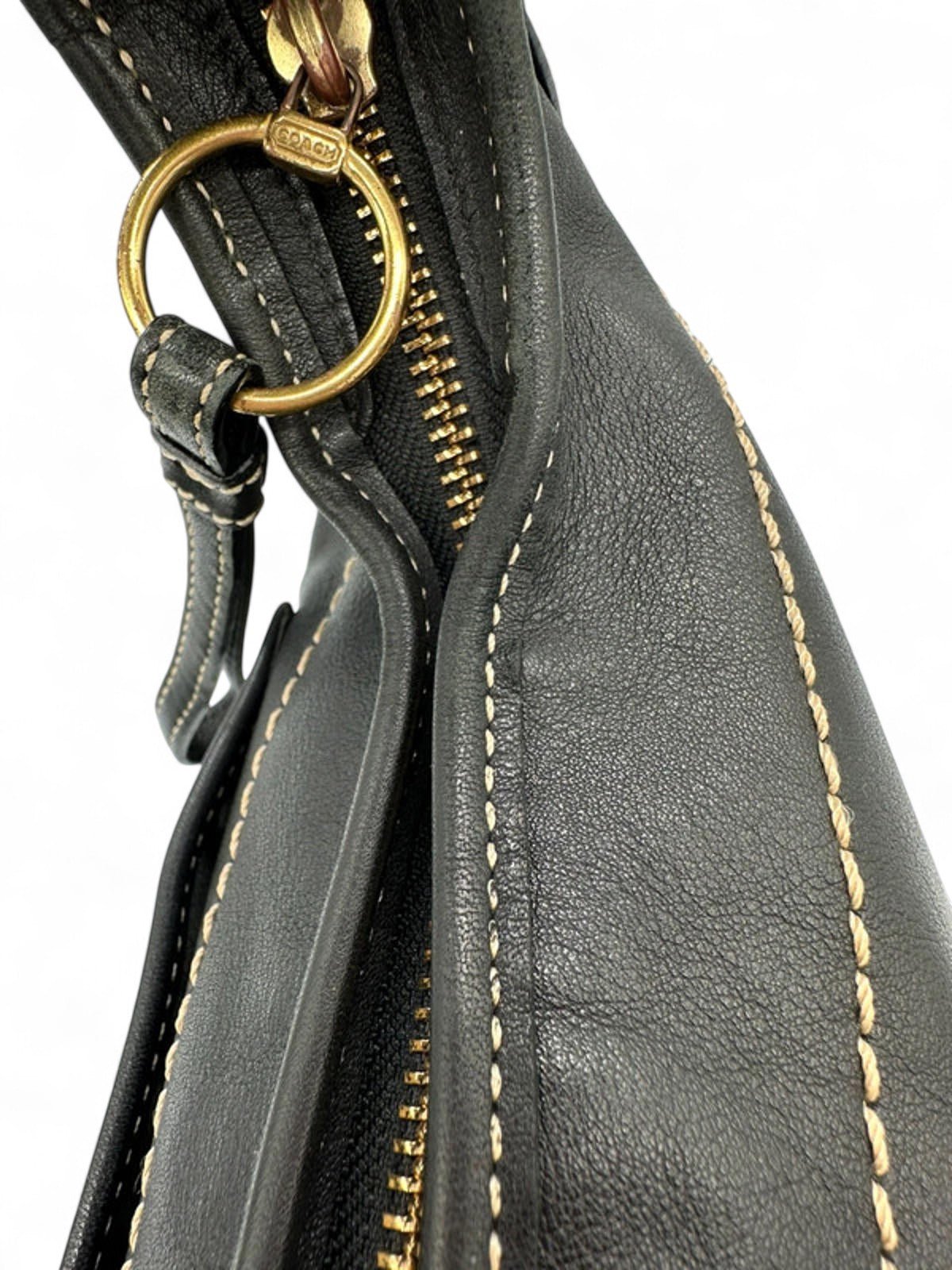 Vintage Coach Black Leather Ergo Shoulder Bag Y2K - Thanks it's Vintage