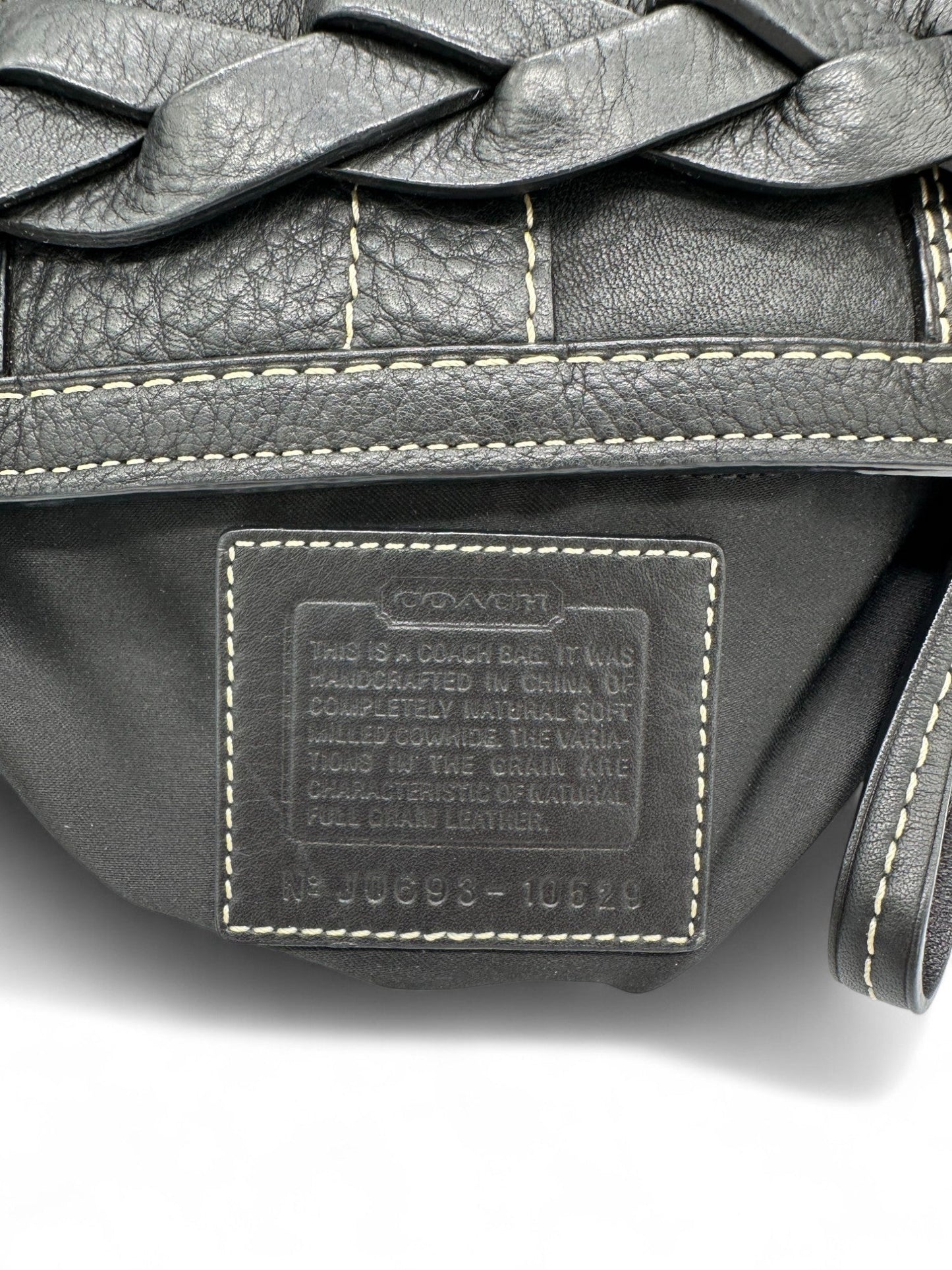 Vintage Coach Black Pebbled Leather Hampton Shoulder Bag - Thanks it's Vintage