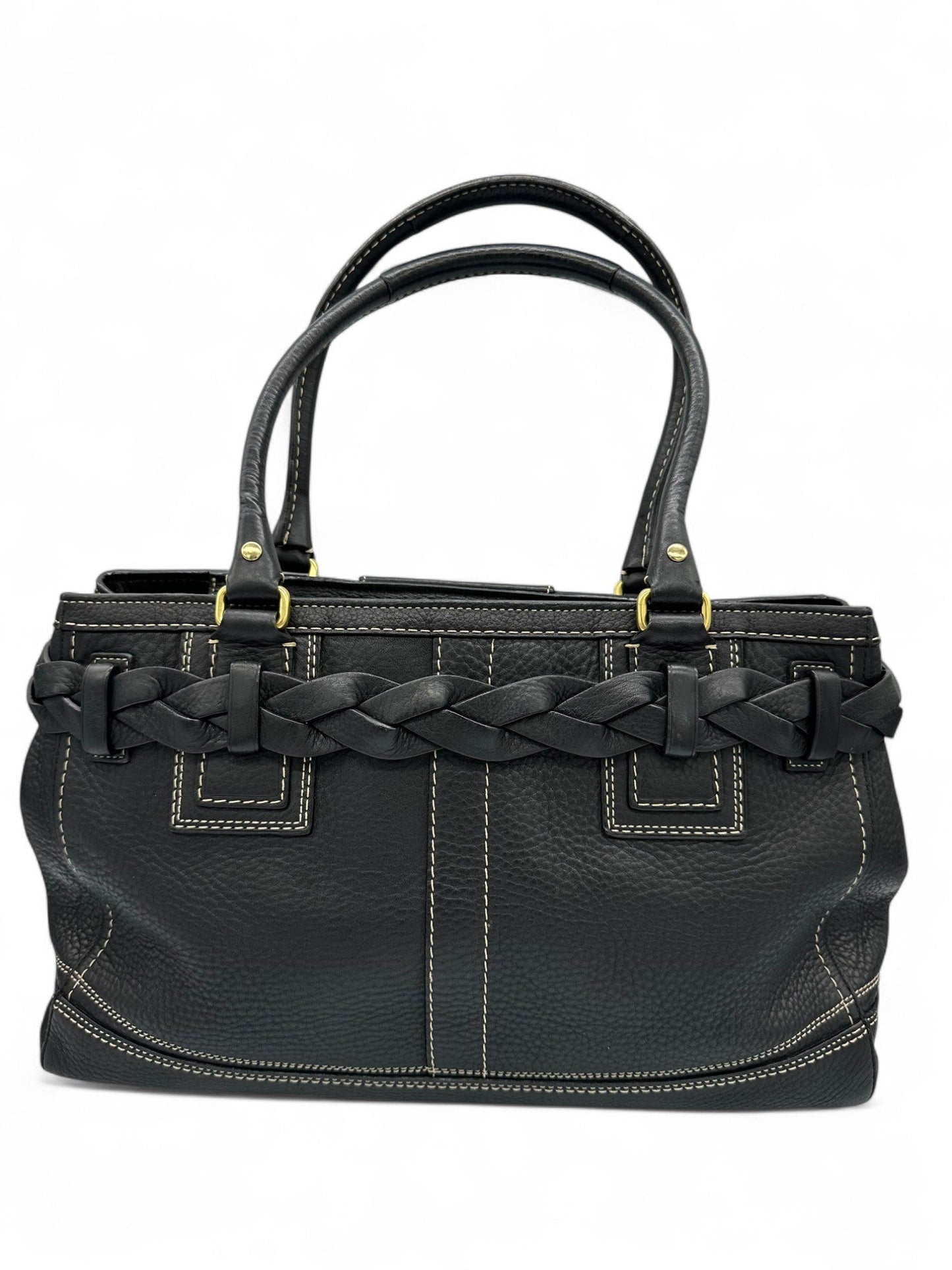 Vintage Coach Black Pebbled Leather Hampton Shoulder Bag - Thanks it's Vintage