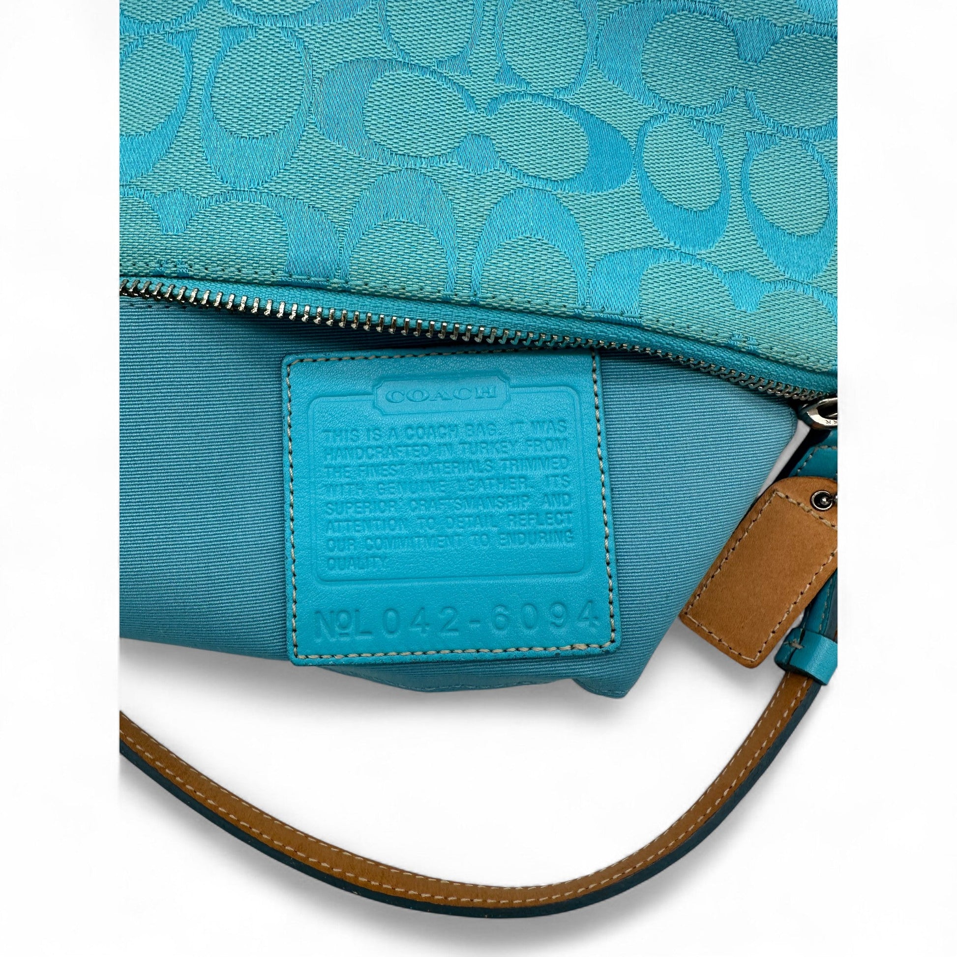 Vintage Coach Blue Monogram 6094 Demi Shoulder Bag - Thanks it's Vintage