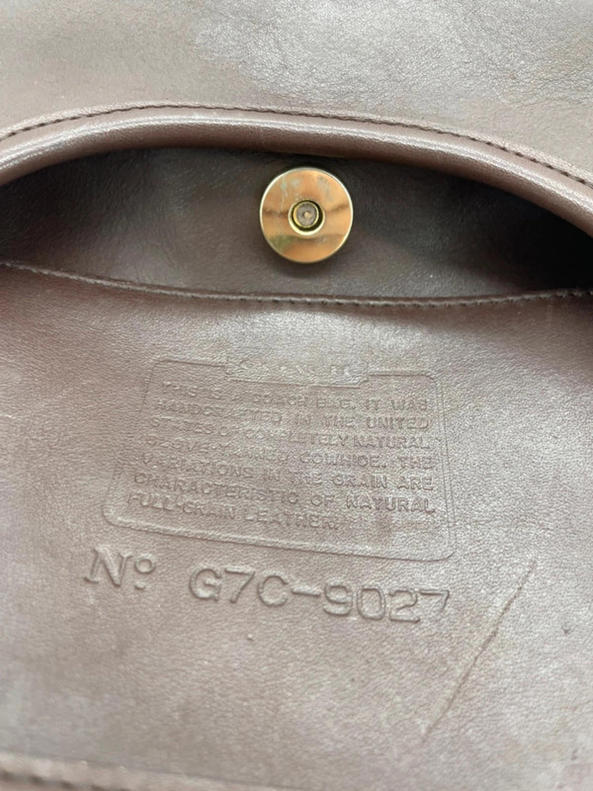 Vintage Coach Brown Leather Old Style Ergo 9027 Shoulder Bag - Thanks it's Vintage