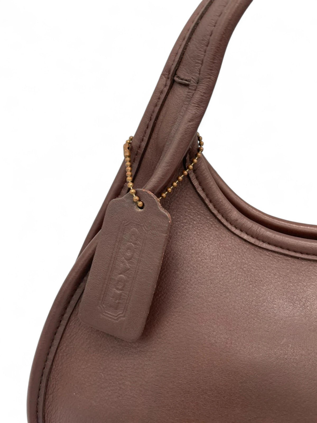Vintage Coach Brown Leather Old Style Ergo 9027 Shoulder Bag - Thanks it's Vintage