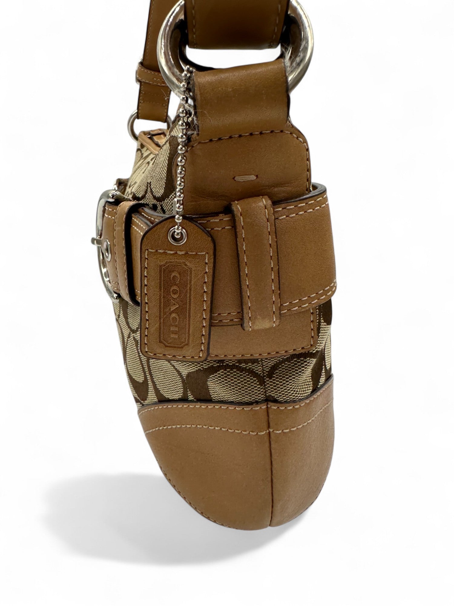 Vintage Coach F07077 Double Buckle Y2K Shoulder Bag - Thanks it's Vintage