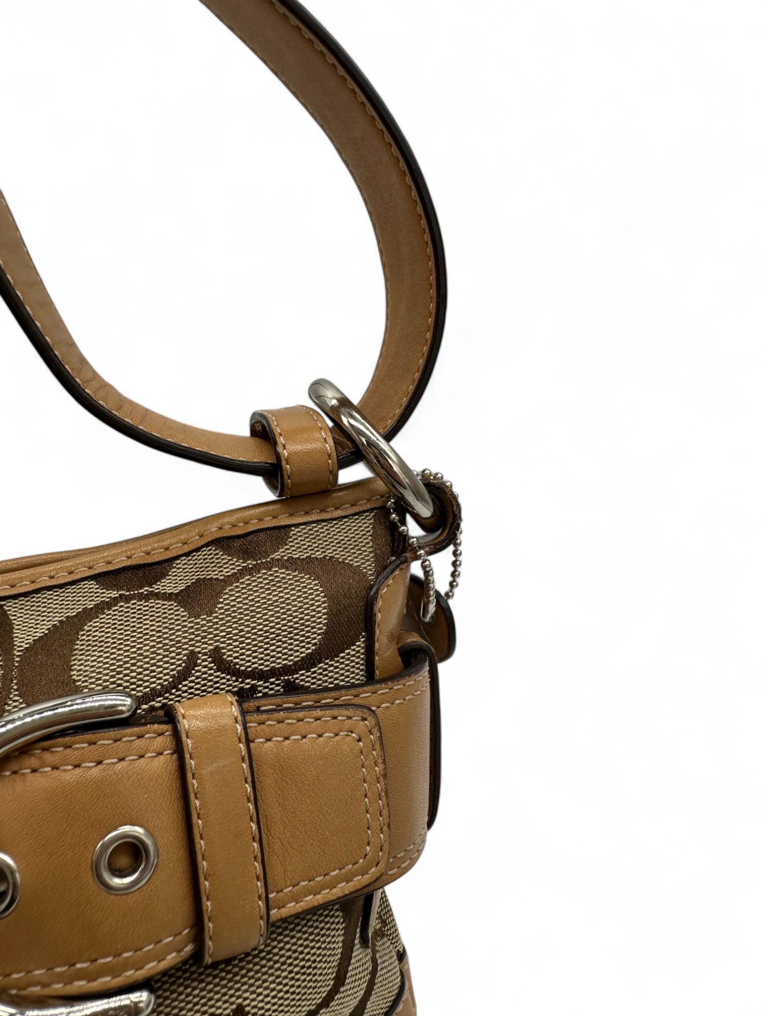 Vintage Coach F07077 Double Buckle Y2K Shoulder Bag - Thanks it's Vintage