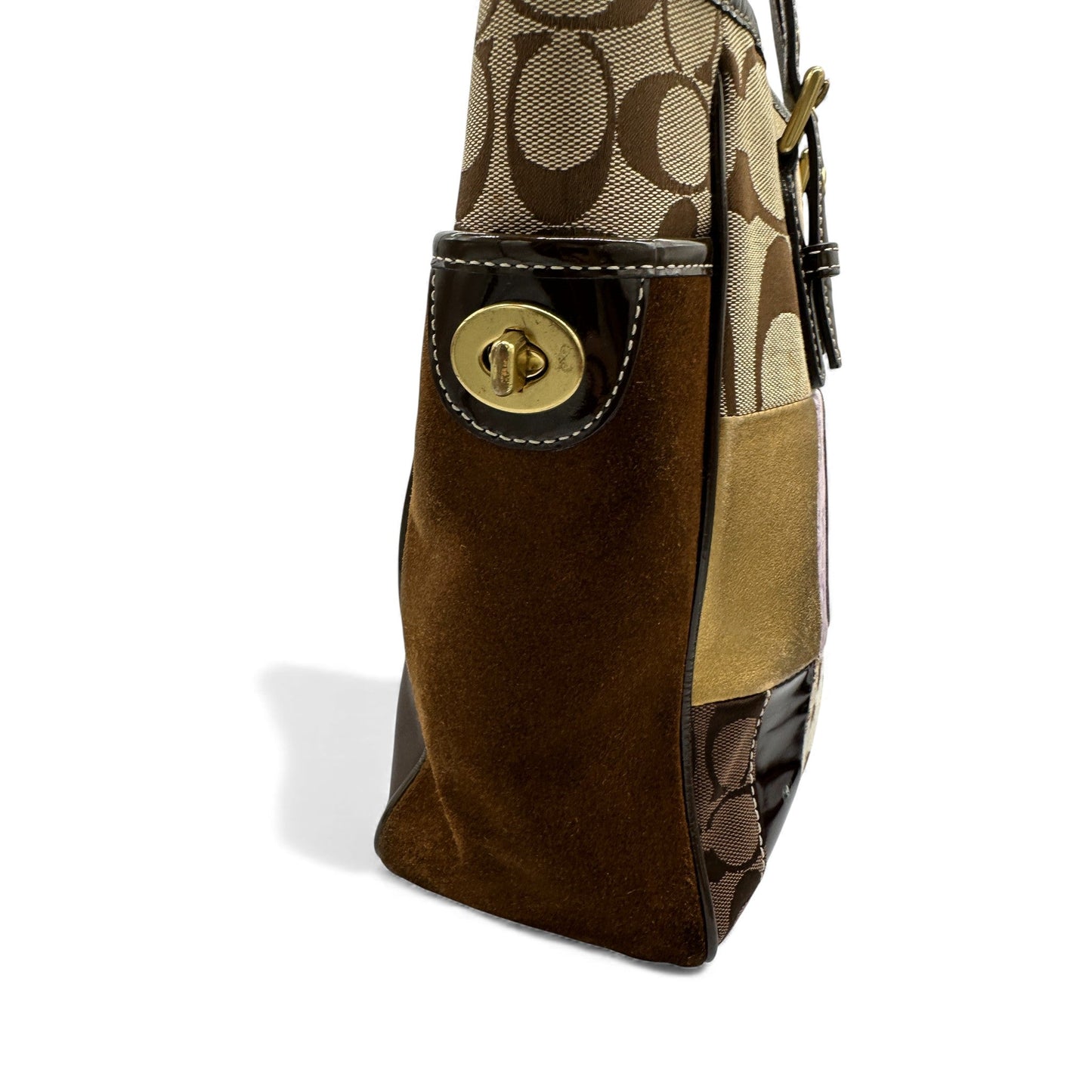 Vintage Coach F10515 Holiday Patchwork Tote Bag - Thanks it's Vintage