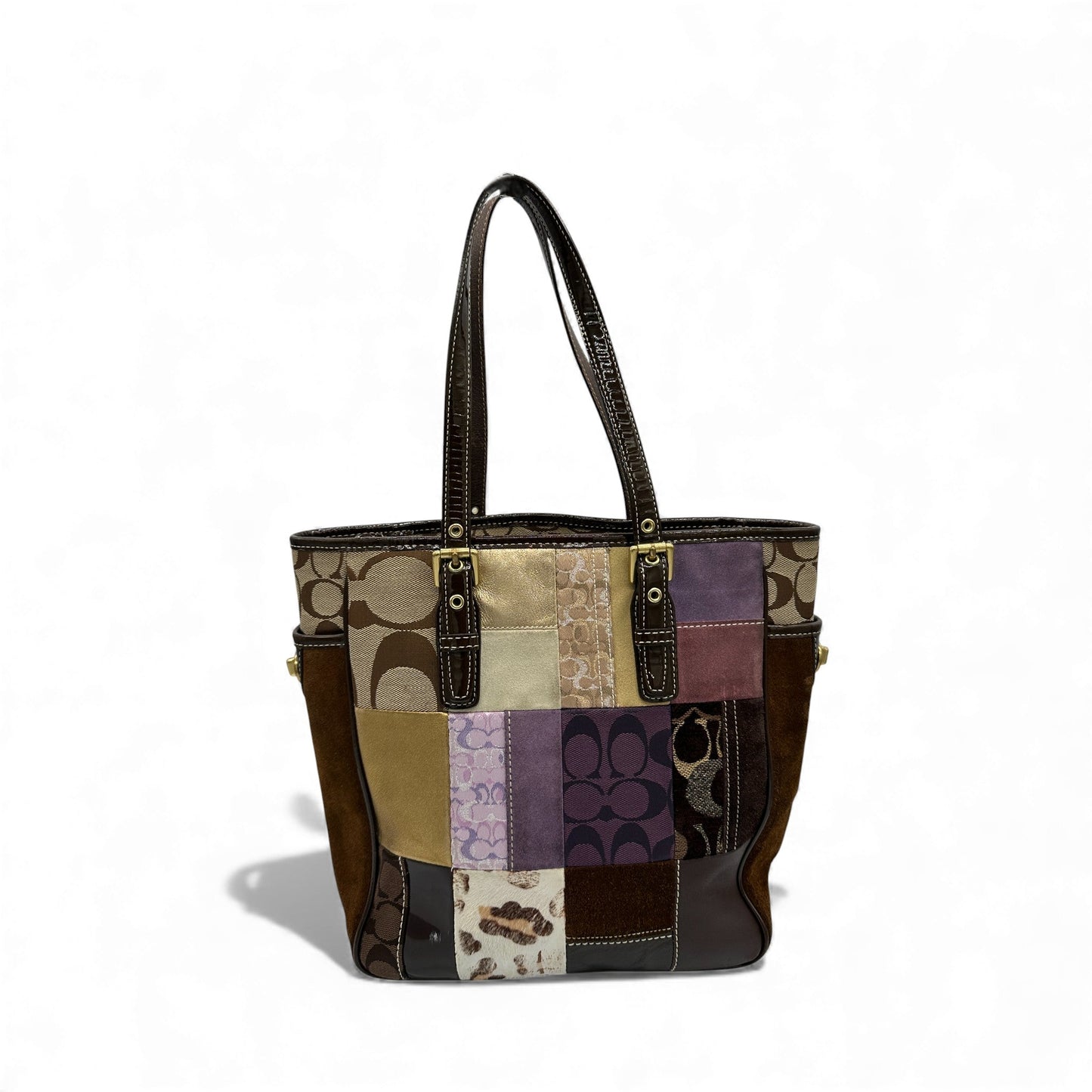 Vintage Coach F10515 Holiday Patchwork Tote Bag - Thanks it's Vintage