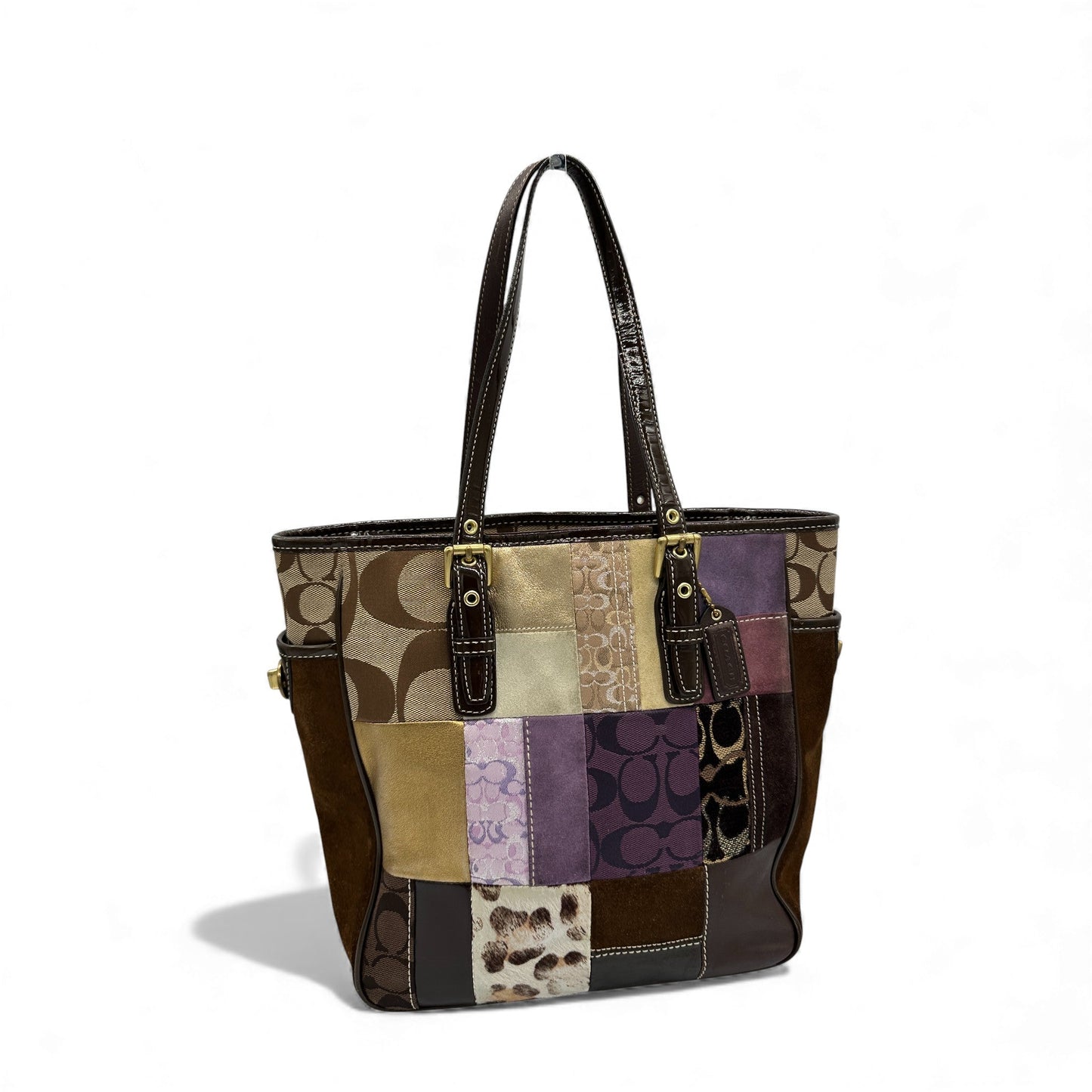 Vintage Coach F10515 Holiday Patchwork Tote Bag - Thanks it's Vintage