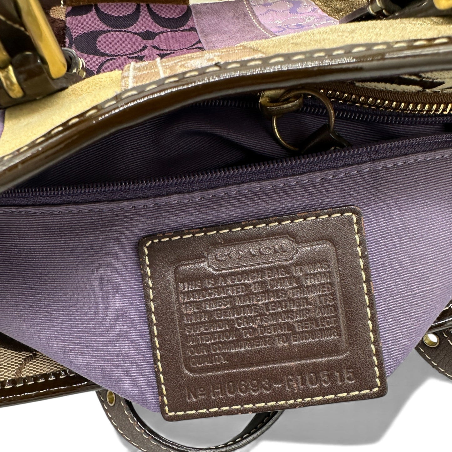 Vintage Coach F10515 Holiday Patchwork Tote Bag - Thanks it's Vintage