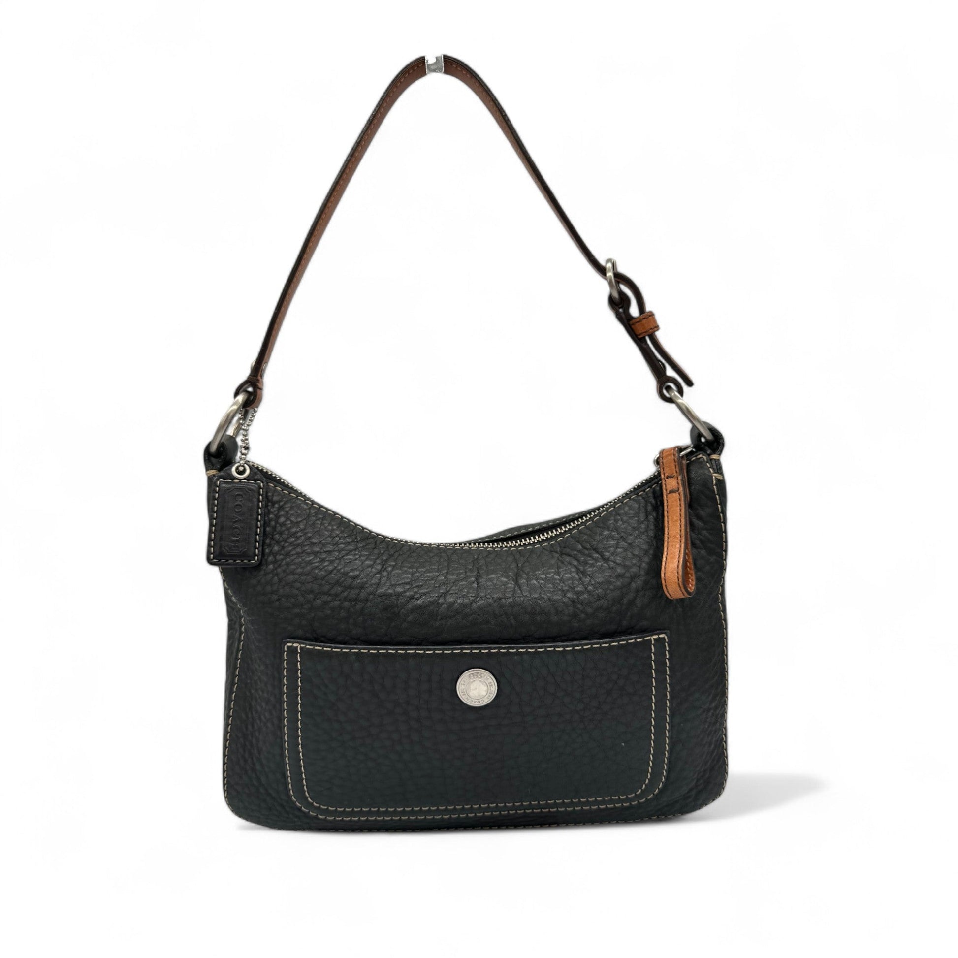 Vintage Coach F10890 Black Leather Shoulder Bag - Thanks it's Vintage