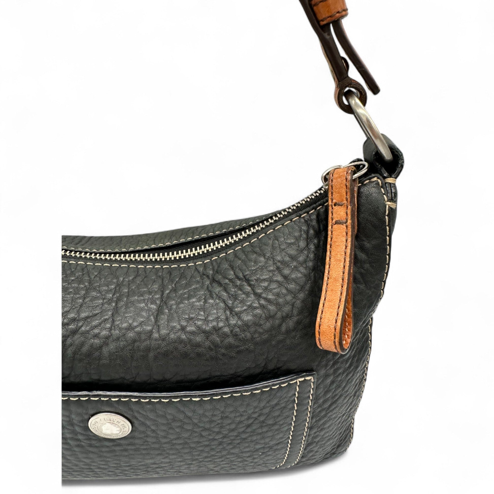 Vintage Coach F10890 Black Leather Shoulder Bag - Thanks it's Vintage
