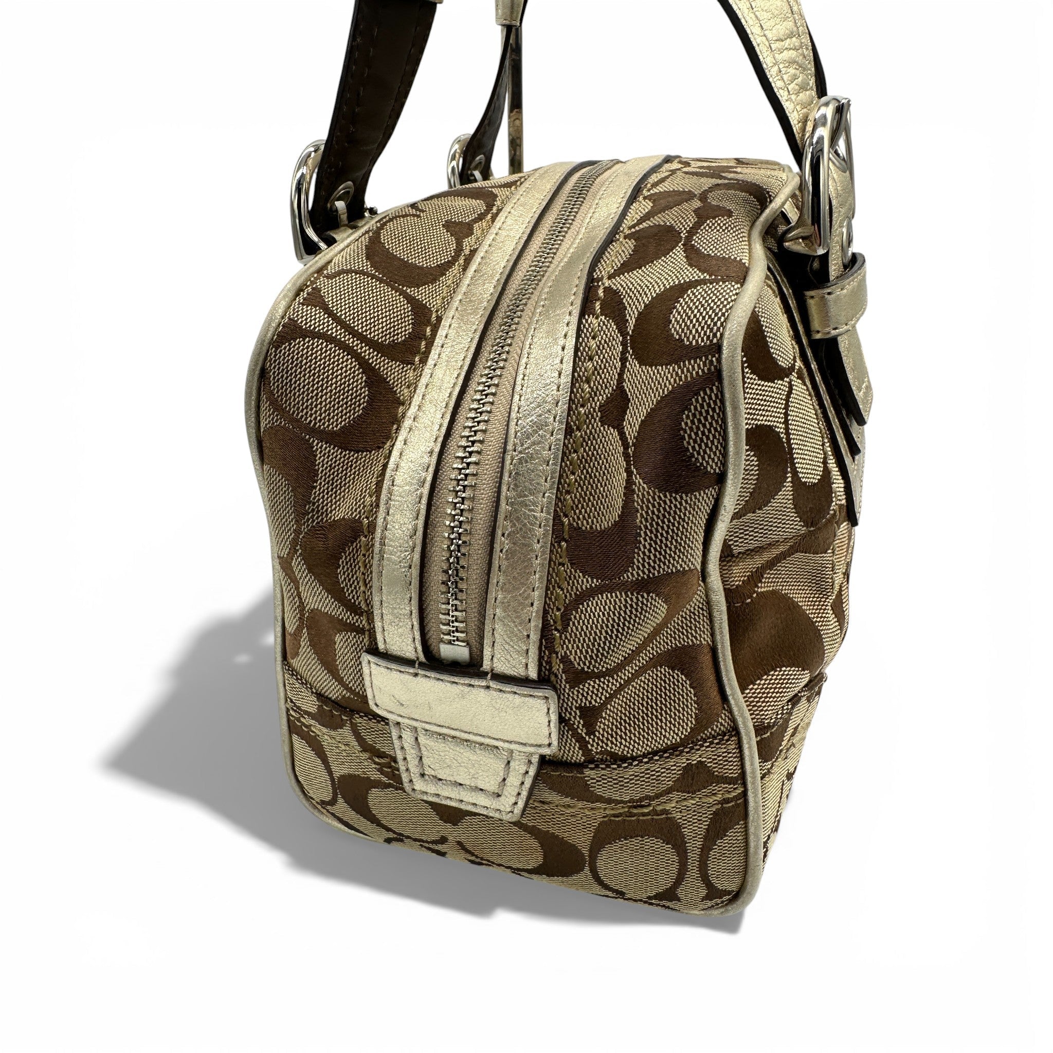 Vintage Coach F12317 Patchwork Soho Mini Boston Shoulder Bag