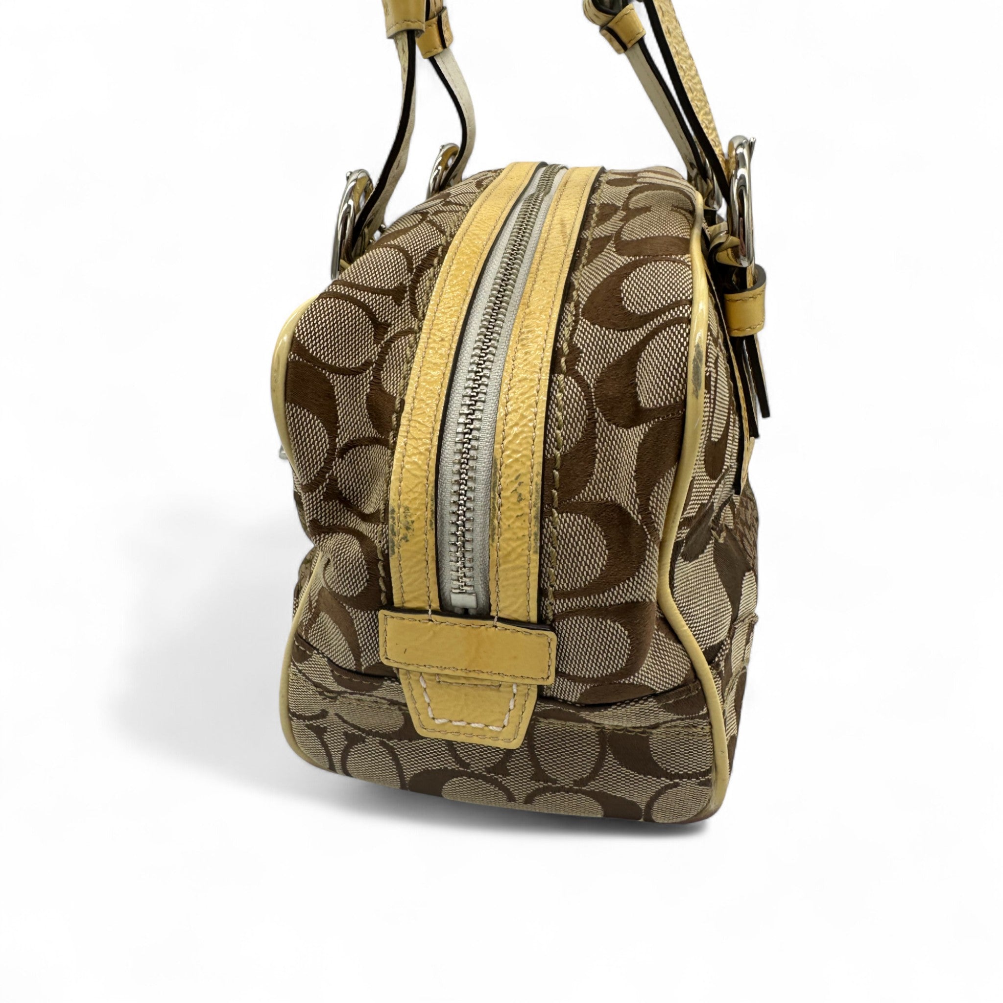 Vintage Coach F12317 Patchwork Soho Mini Boston Shoulder Bag