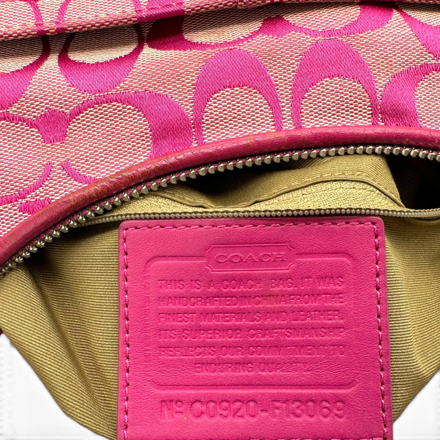 Vintage Coach F13069 Pink Hamptons Clip Shoulder Bag - Thanks it's Vintage