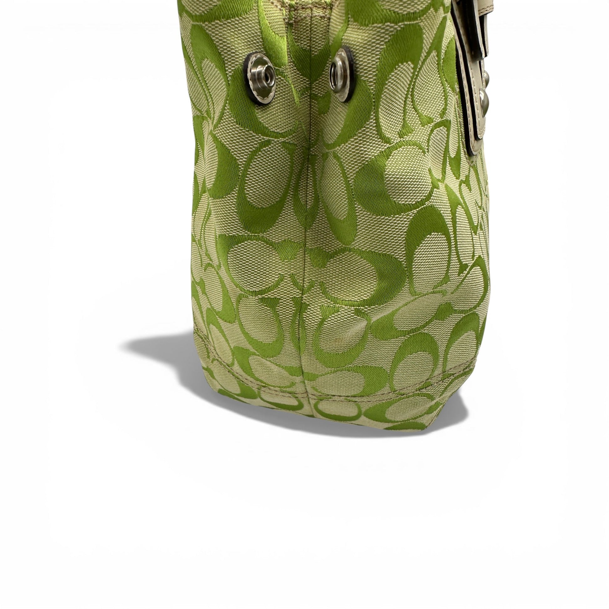 Vintage Coach F13117 Green Monogram Soho Tote Bag - Thanks it's Vintage