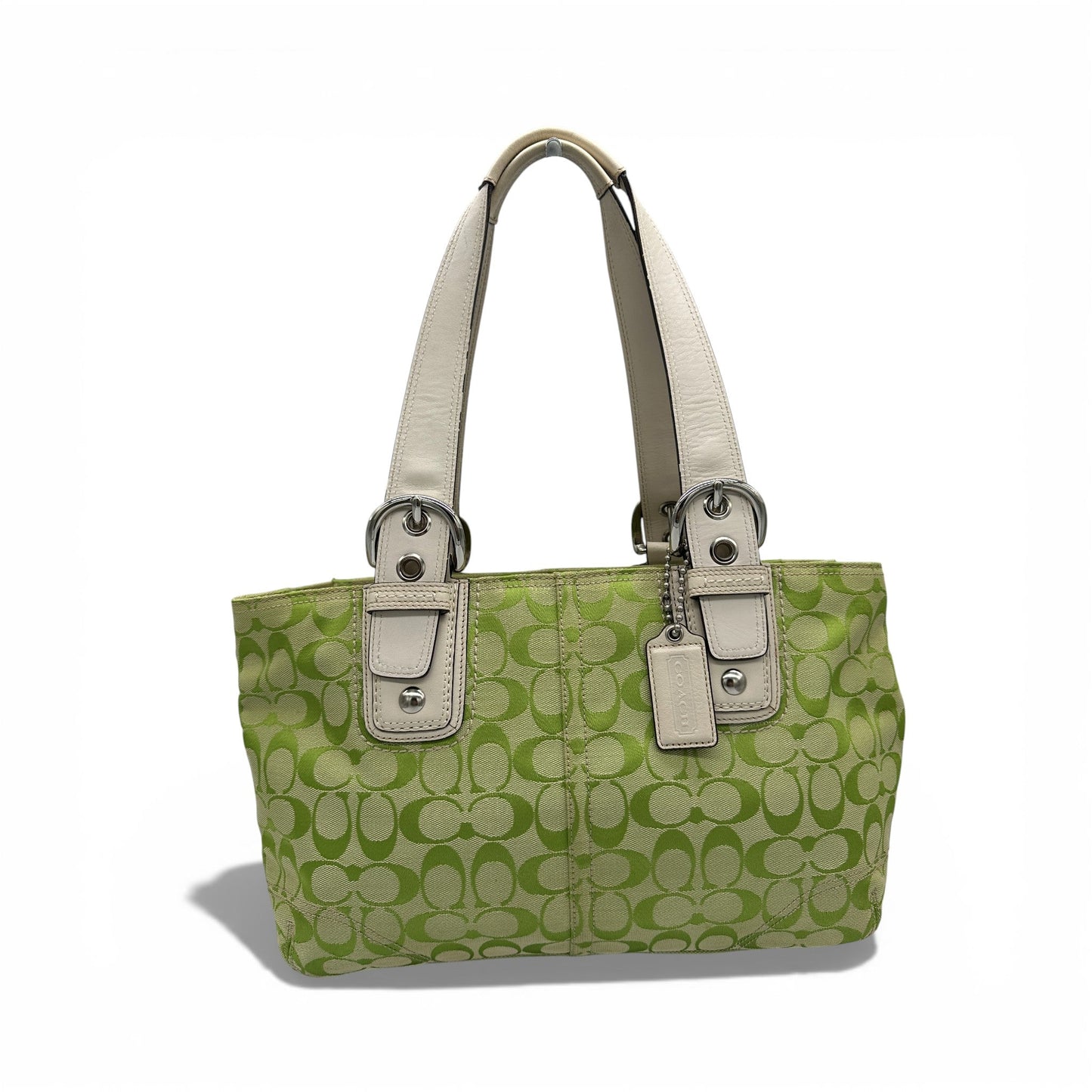 Vintage Coach F13117 Green Monogram Soho Tote Bag - Thanks it's Vintage