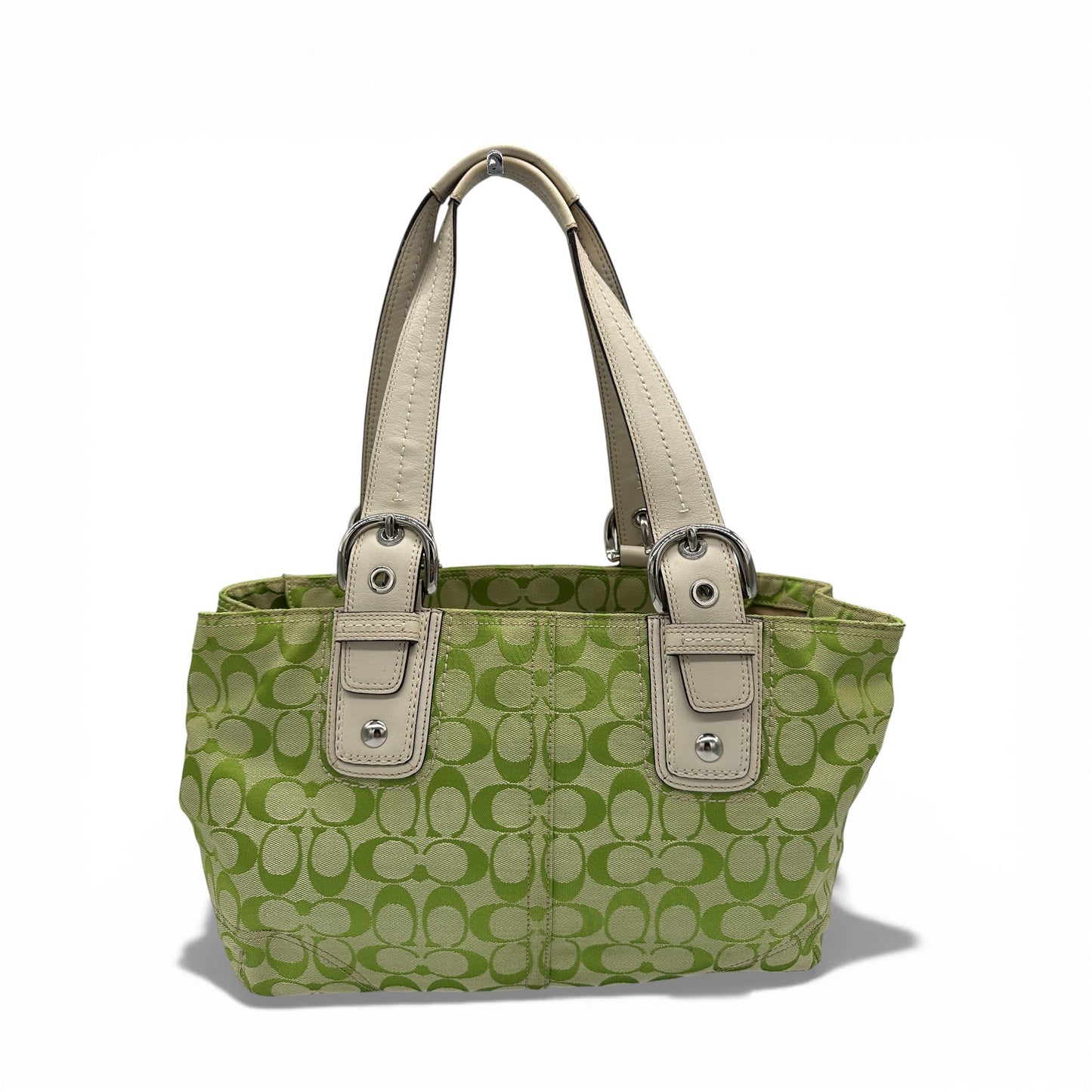 Vintage Coach F13117 Green Monogram Soho Tote Bag - Thanks it's Vintage