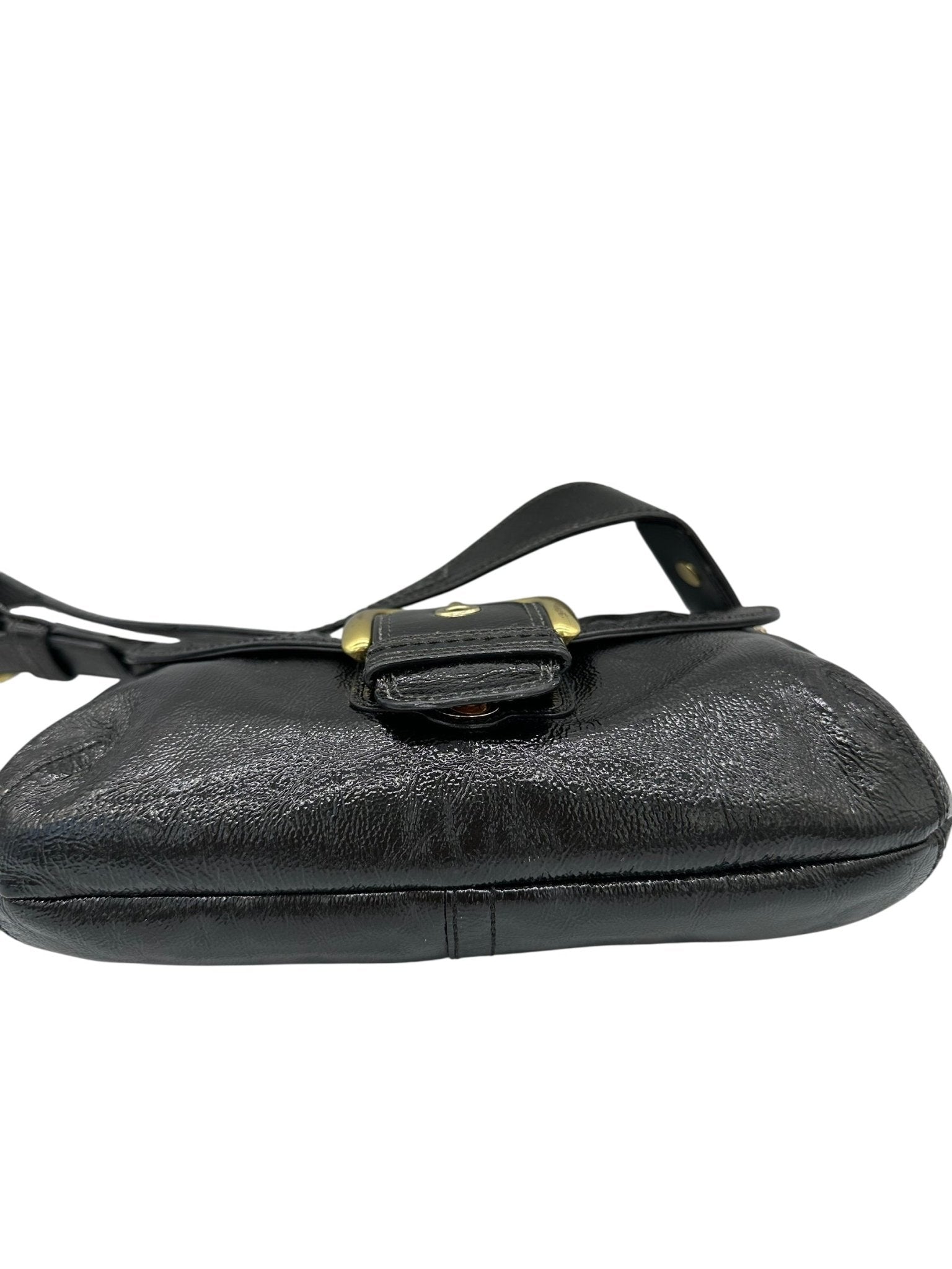 Vintage Coach F13132 Black Patent Leather Soho Buckle Shoulder Bag - Thanks it's Vintage