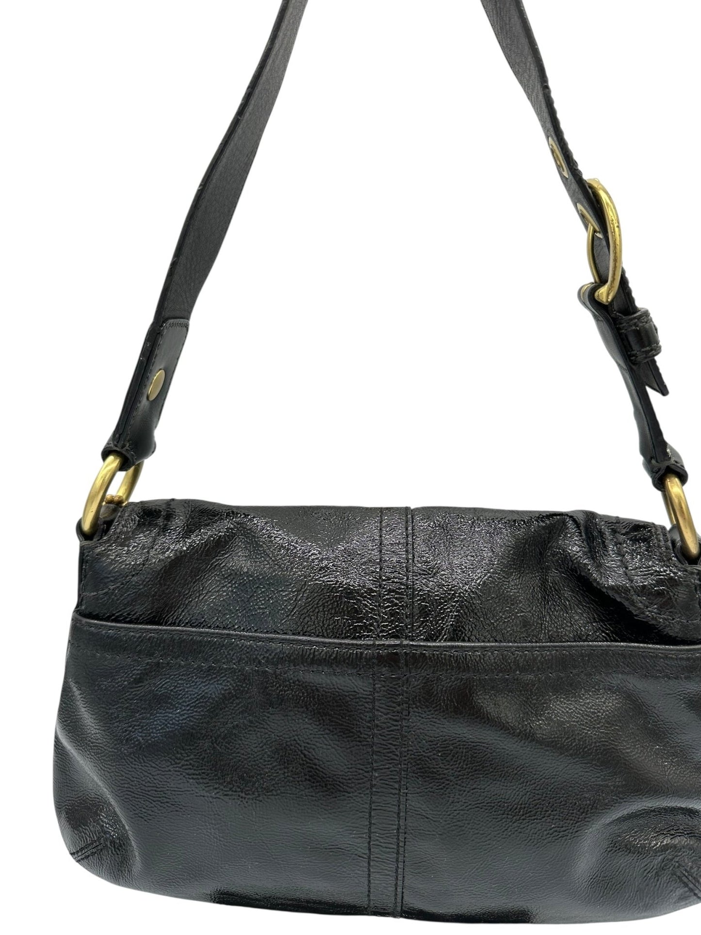 Vintage Coach F13132 Black Patent Leather Soho Buckle Shoulder Bag - Thanks it's Vintage