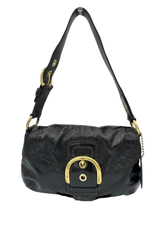 Vintage Coach F13132 Black Patent Leather Soho Buckle Shoulder Bag - Thanks it's Vintage