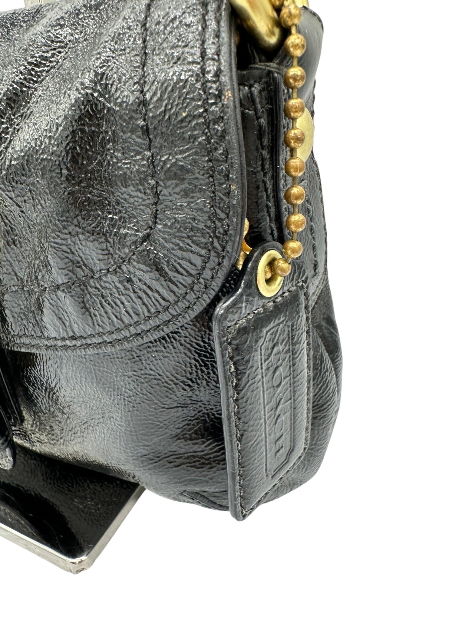 Vintage Coach F13132 Black Patent Leather Soho Buckle Shoulder Bag - Thanks it's Vintage