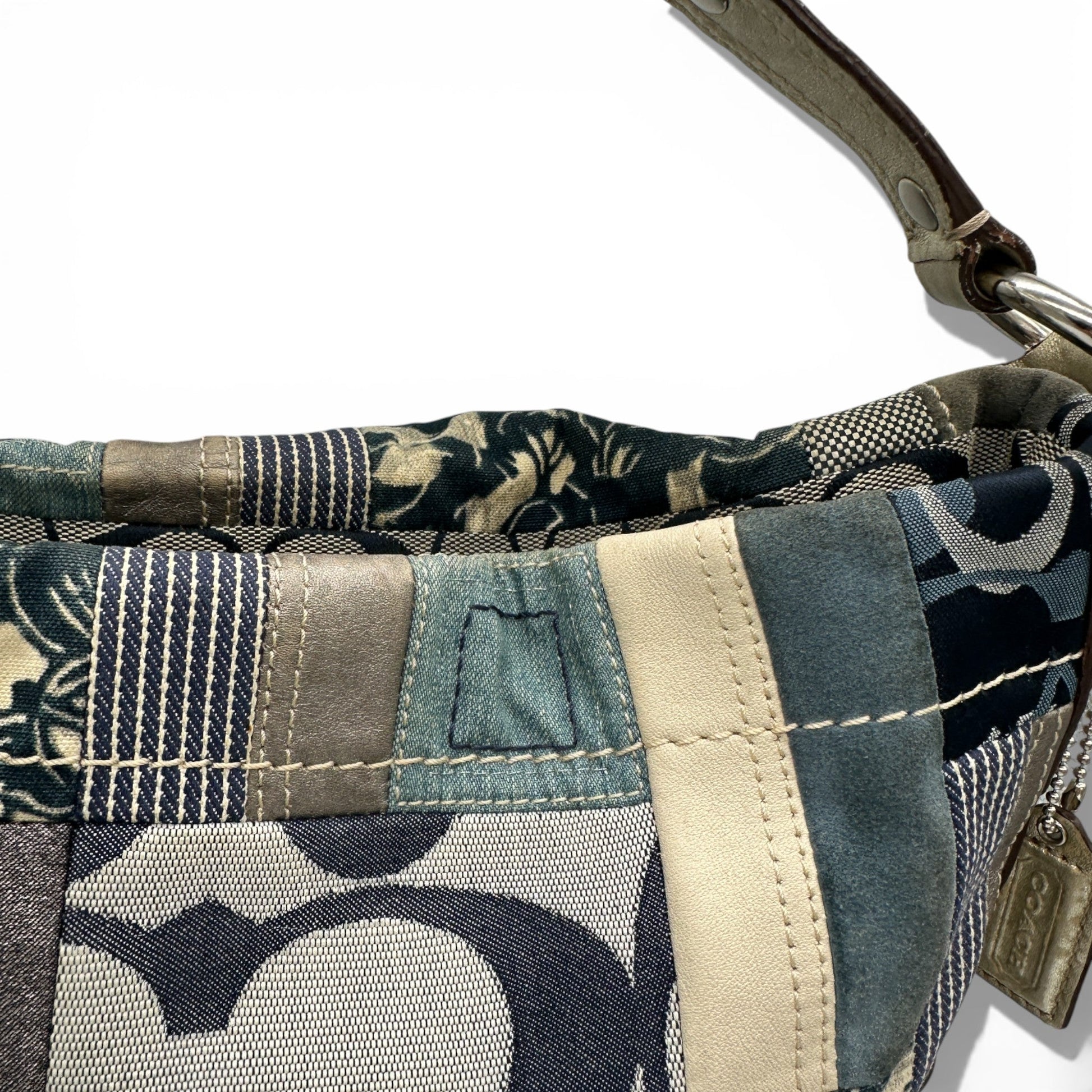 Vintage Coach F13720 Denim Patchwork Carly Shoulder Bag - Thanks it's Vintage