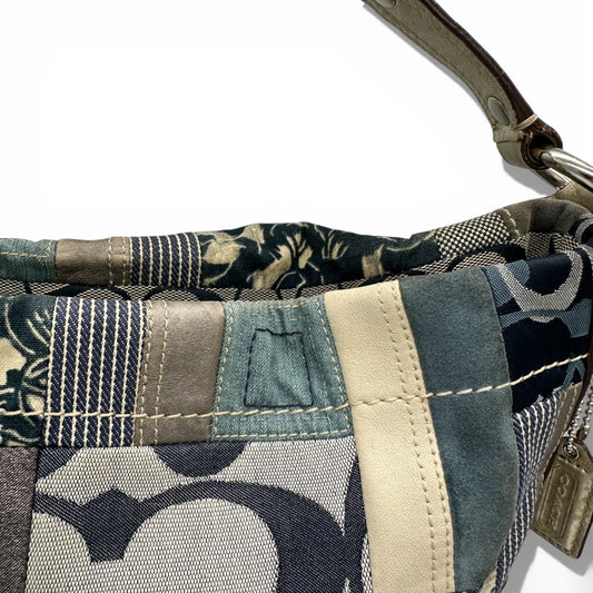 Vintage Coach F13720 Denim Patchwork Carly Shoulder Bag - Thanks it's Vintage