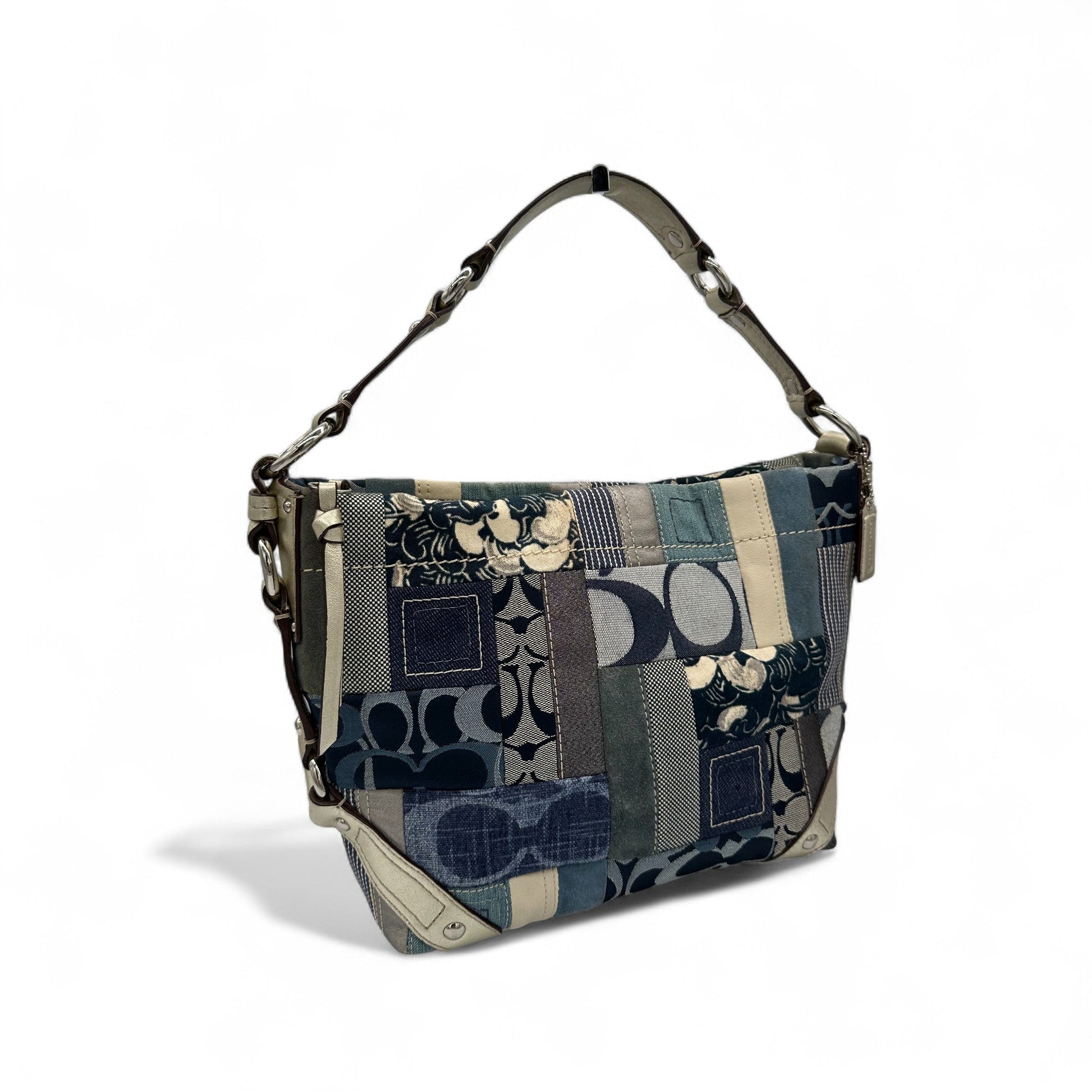 Vintage Coach F13720 Denim Patchwork Carly Shoulder Bag - Thanks it's Vintage